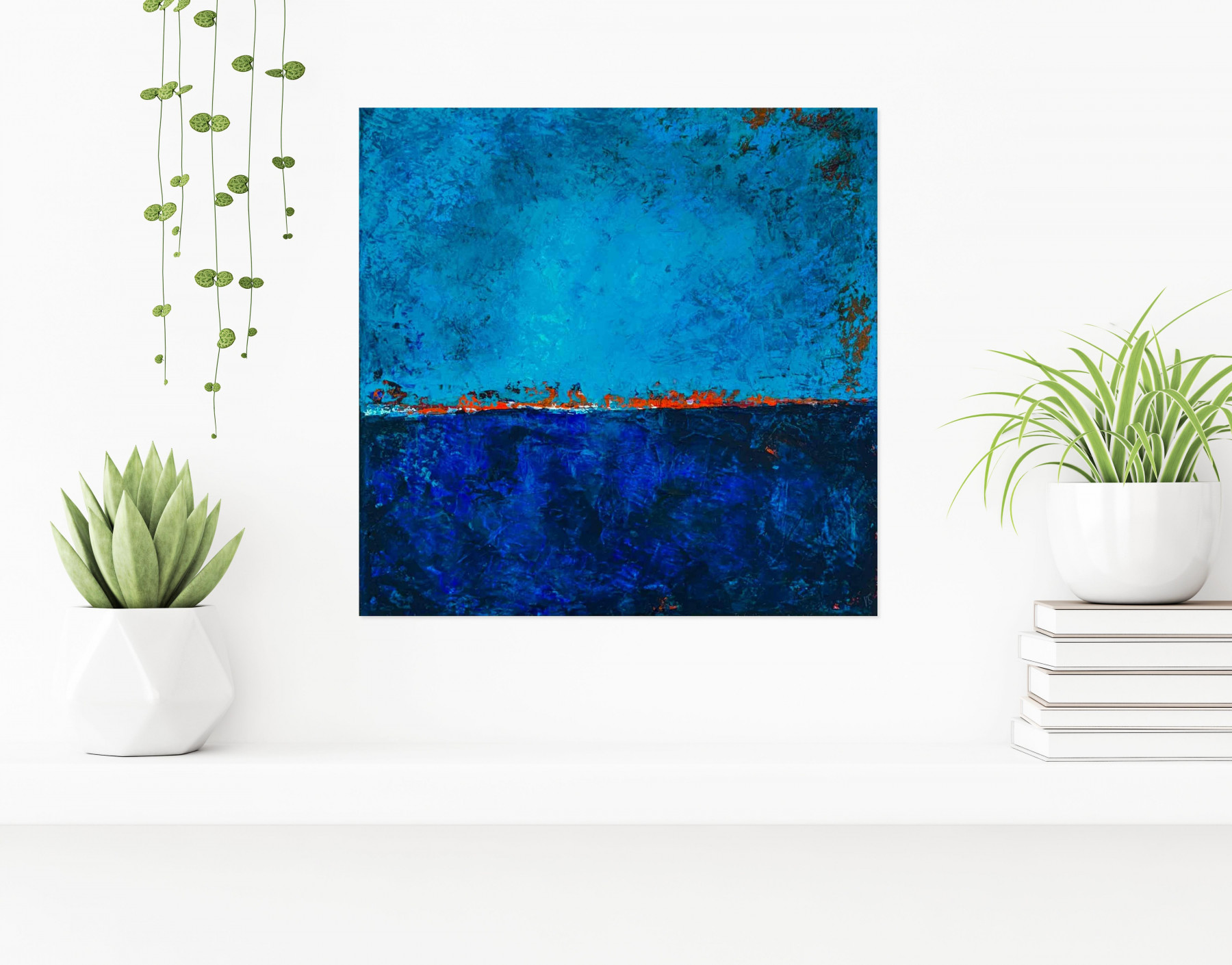 Valérie Titinsnaider, Blue 6, painting - Artalistic online contemporary art buying and selling gallery