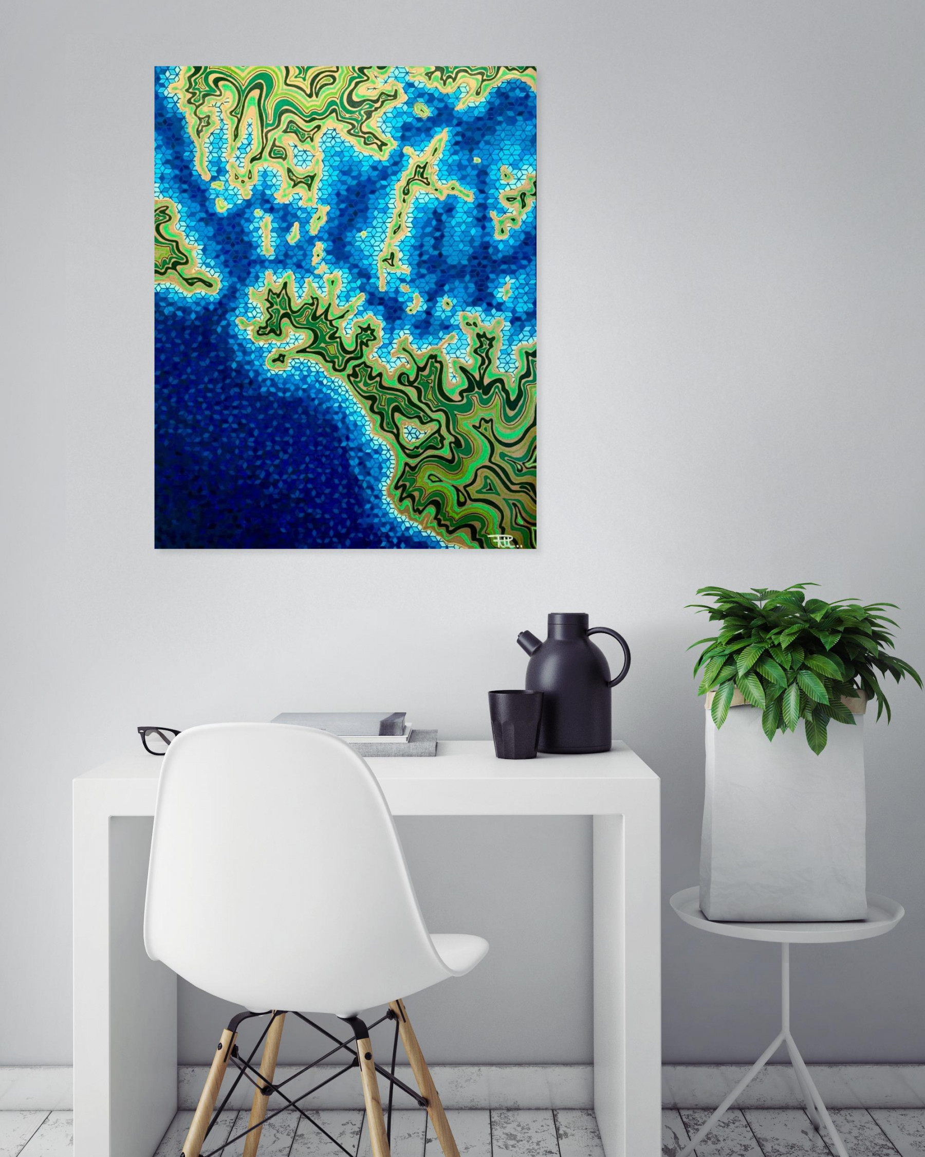 RLL, Le golfe du Morbihan, painting - Artalistic online contemporary art buying and selling gallery