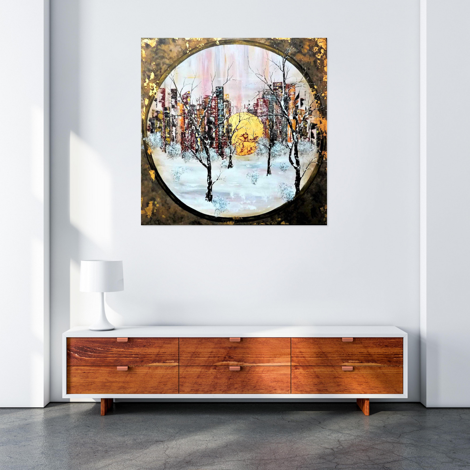 Anne Robin, Entre les tours, painting - Artalistic online contemporary art buying and selling gallery
