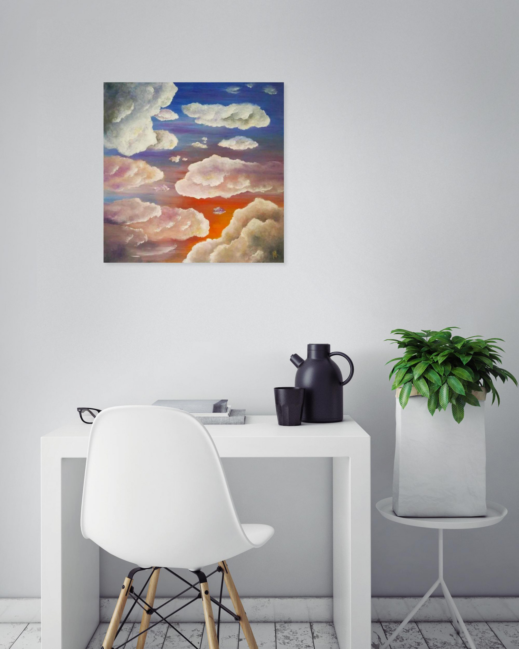 Anne Robin, L'instant du crépuscule, painting - Artalistic online contemporary art buying and selling gallery