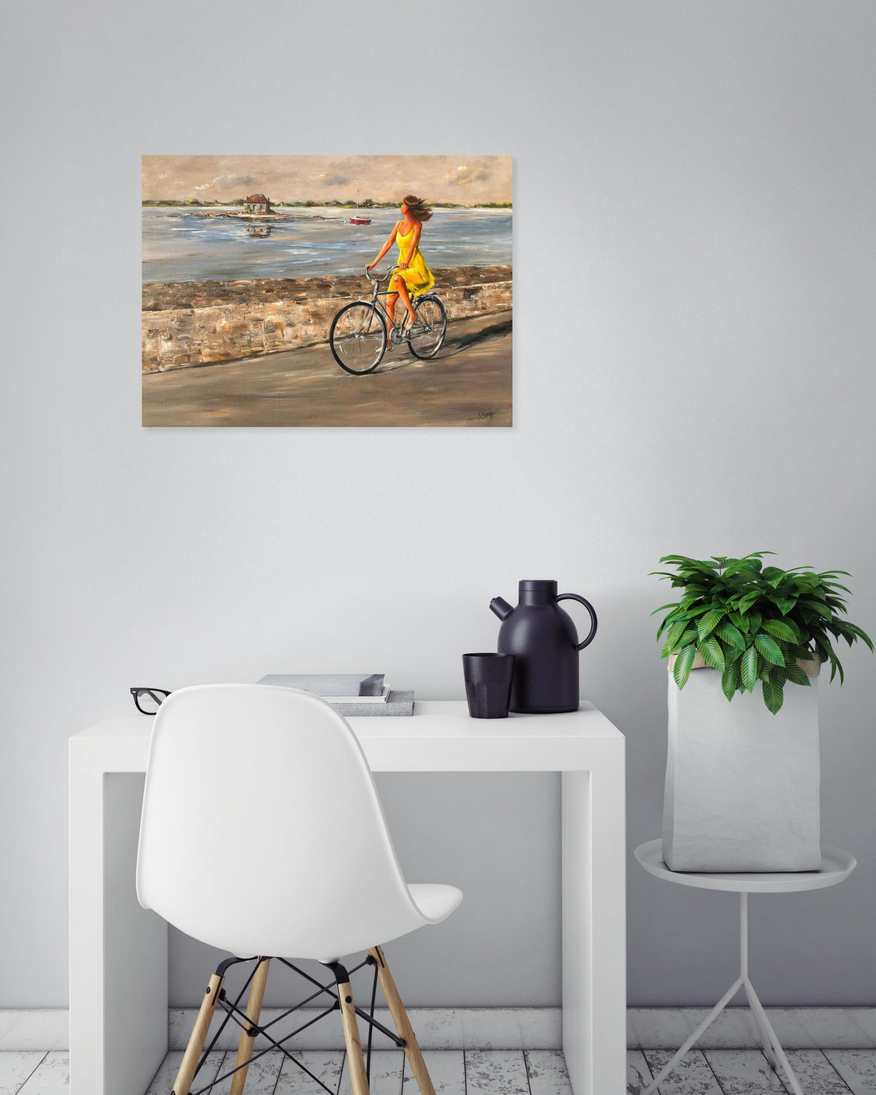 Marie-Laure Souq, Une escapade à Saint-Cado, painting - Artalistic online contemporary art buying and selling gallery