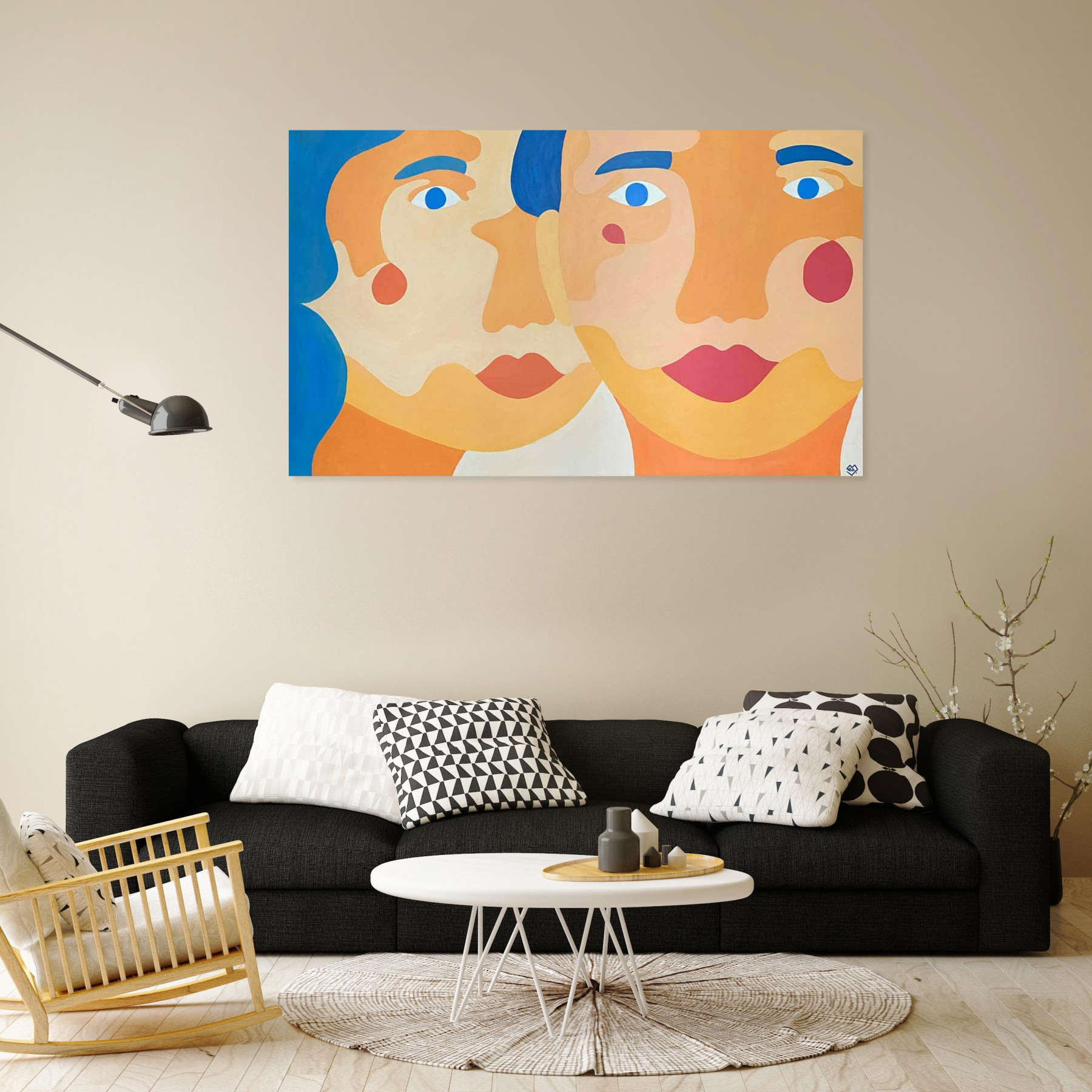 Léa Mongiat, Soeurs, painting - Artalistic online contemporary art buying and selling gallery