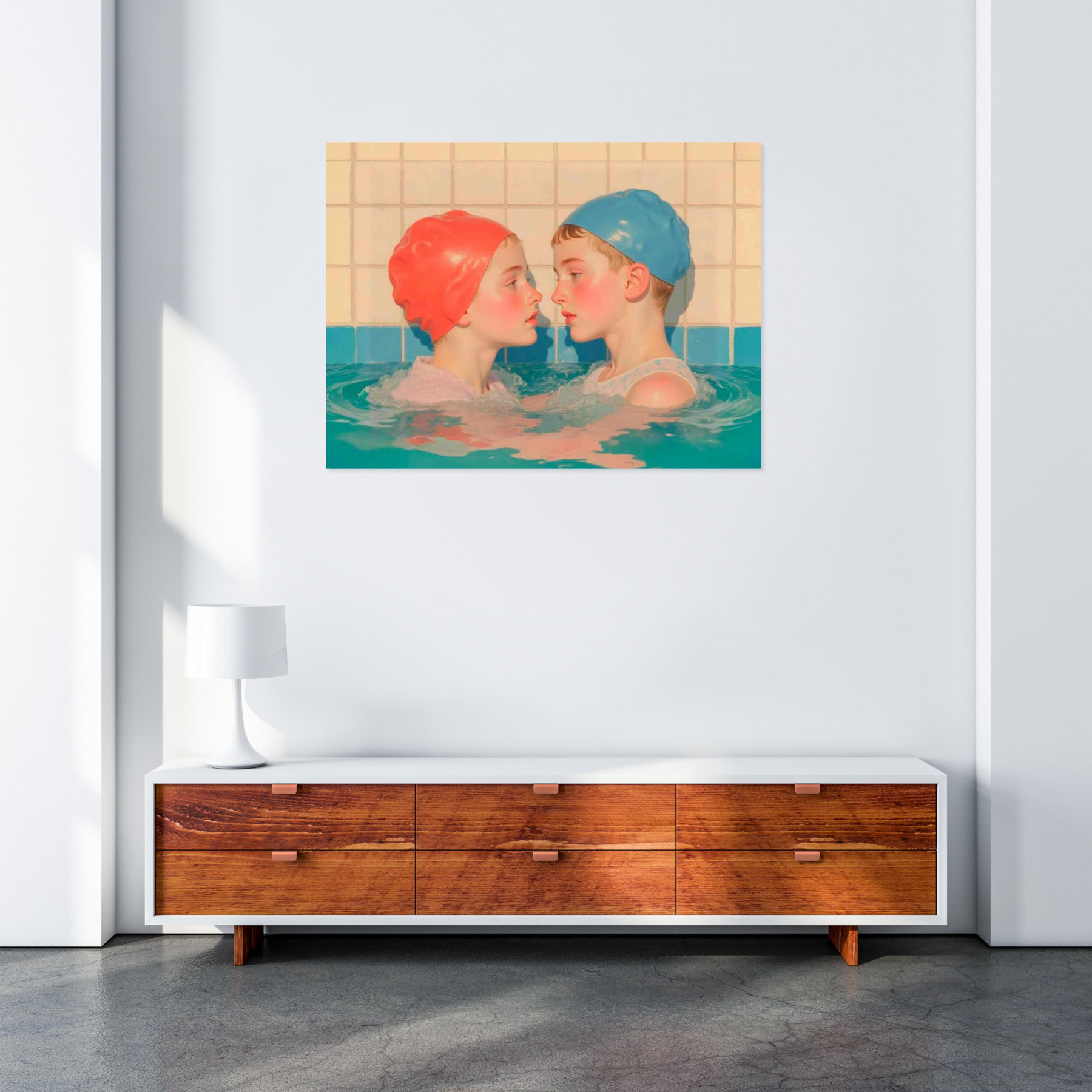 Mr Strange, Sister and Brother at Pool, edition - Artalistic online contemporary art buying and selling gallery