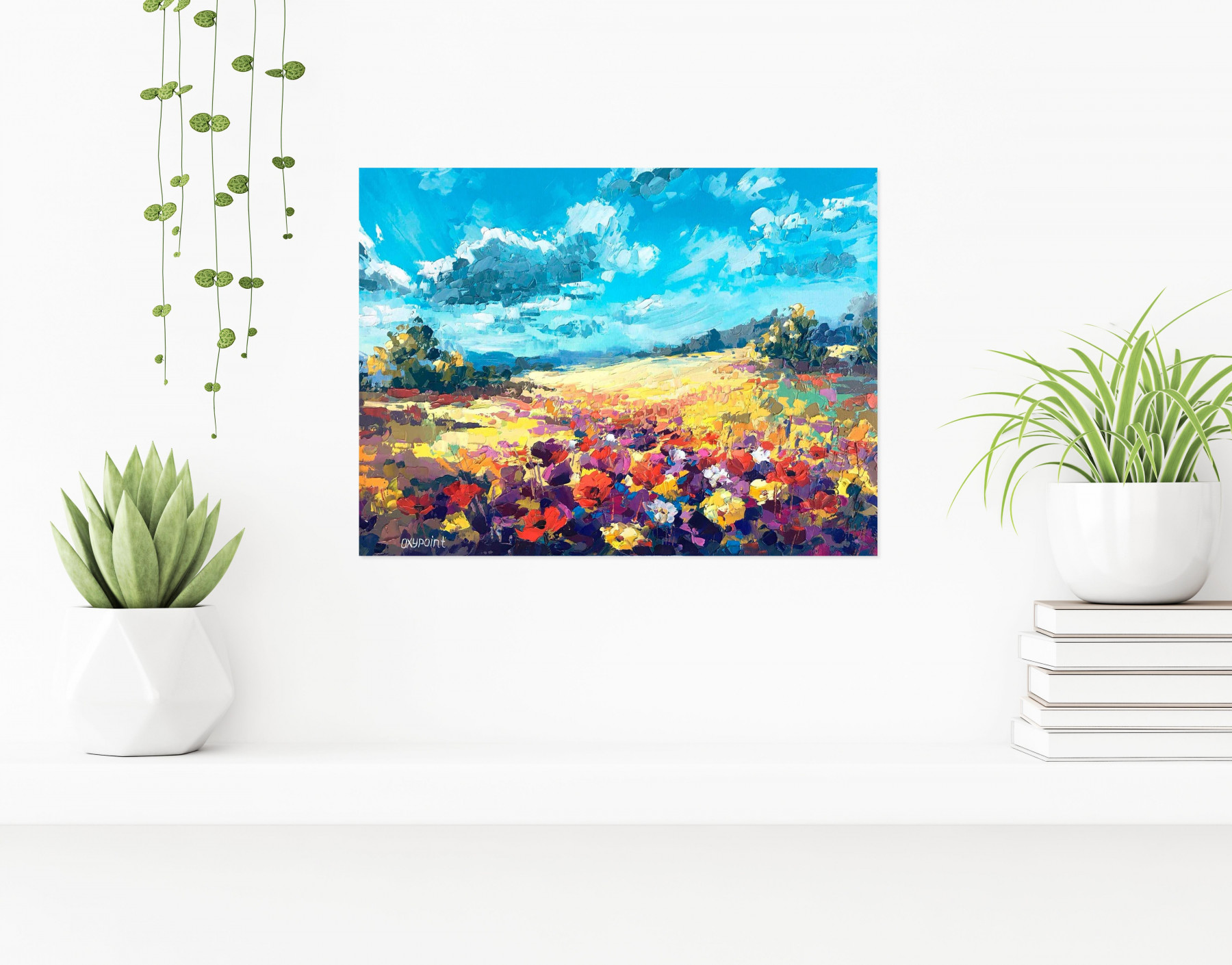 Oxypoint, River of Flowers, painting - Artalistic online contemporary art buying and selling gallery