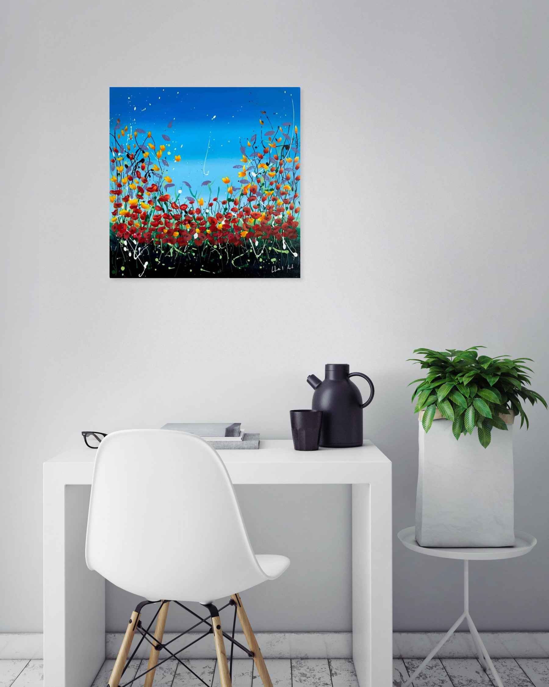 Claude Conte, Symphonie de fleurs, painting - Artalistic online contemporary art buying and selling gallery