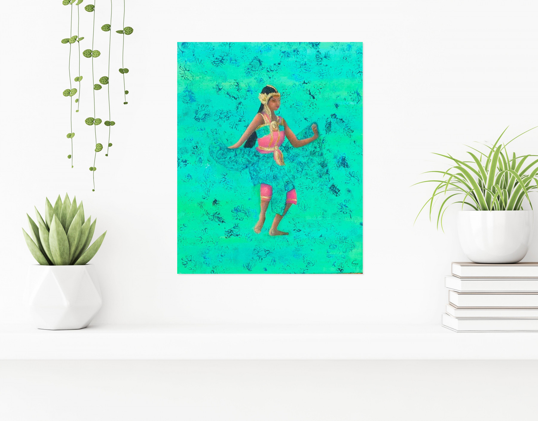 Laurence Blanchard, Danseuse balinaise, painting - Artalistic online contemporary art buying and selling gallery