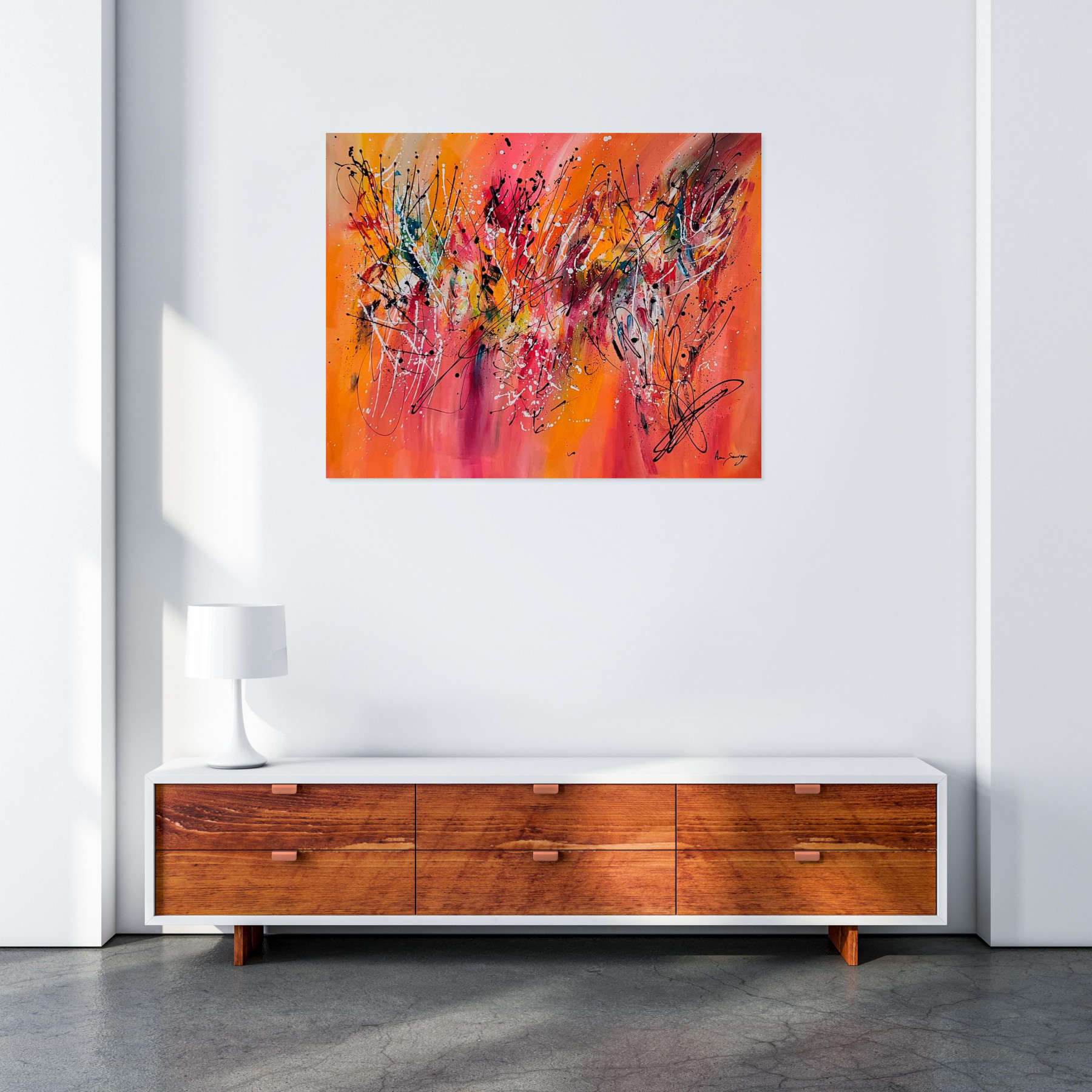 Âme Sauvage, Rose et lumières, painting - Artalistic online contemporary art buying and selling gallery