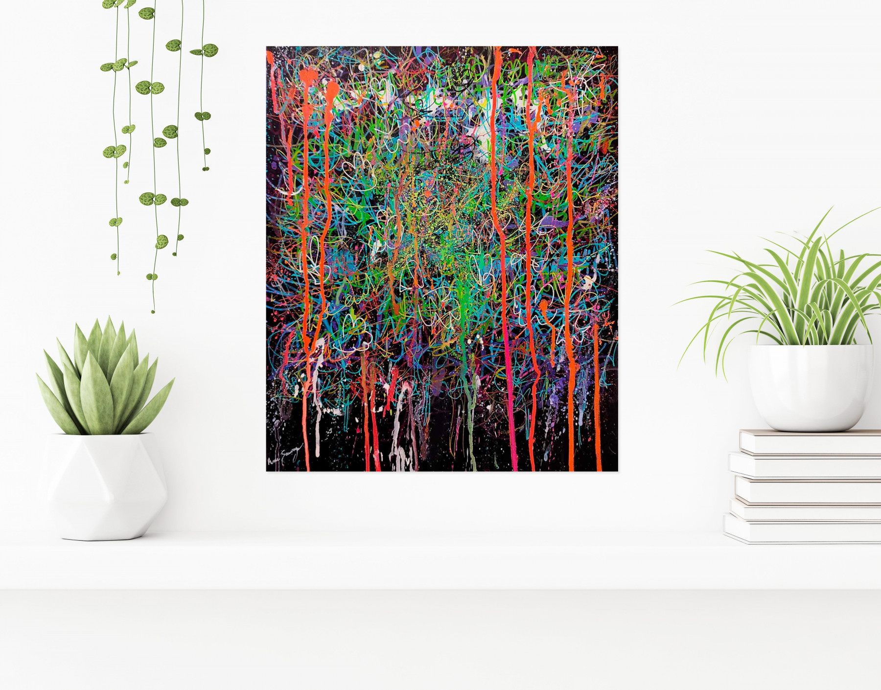 Âme Sauvage, L'arbre vert, painting - Artalistic online contemporary art buying and selling gallery