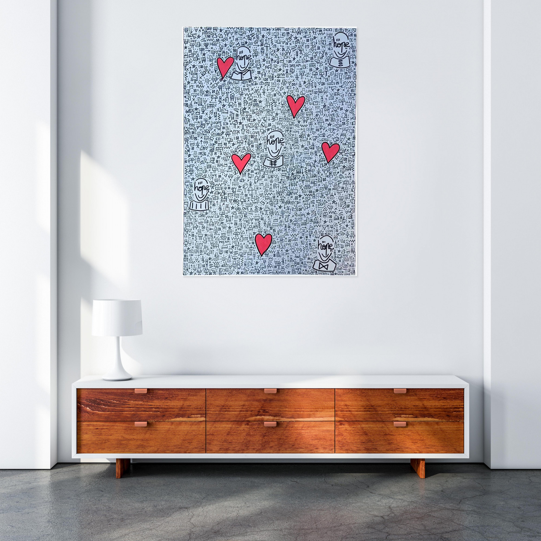 Mr Hope, Le monde de Mr Hope XXL, painting - Artalistic online contemporary art buying and selling gallery