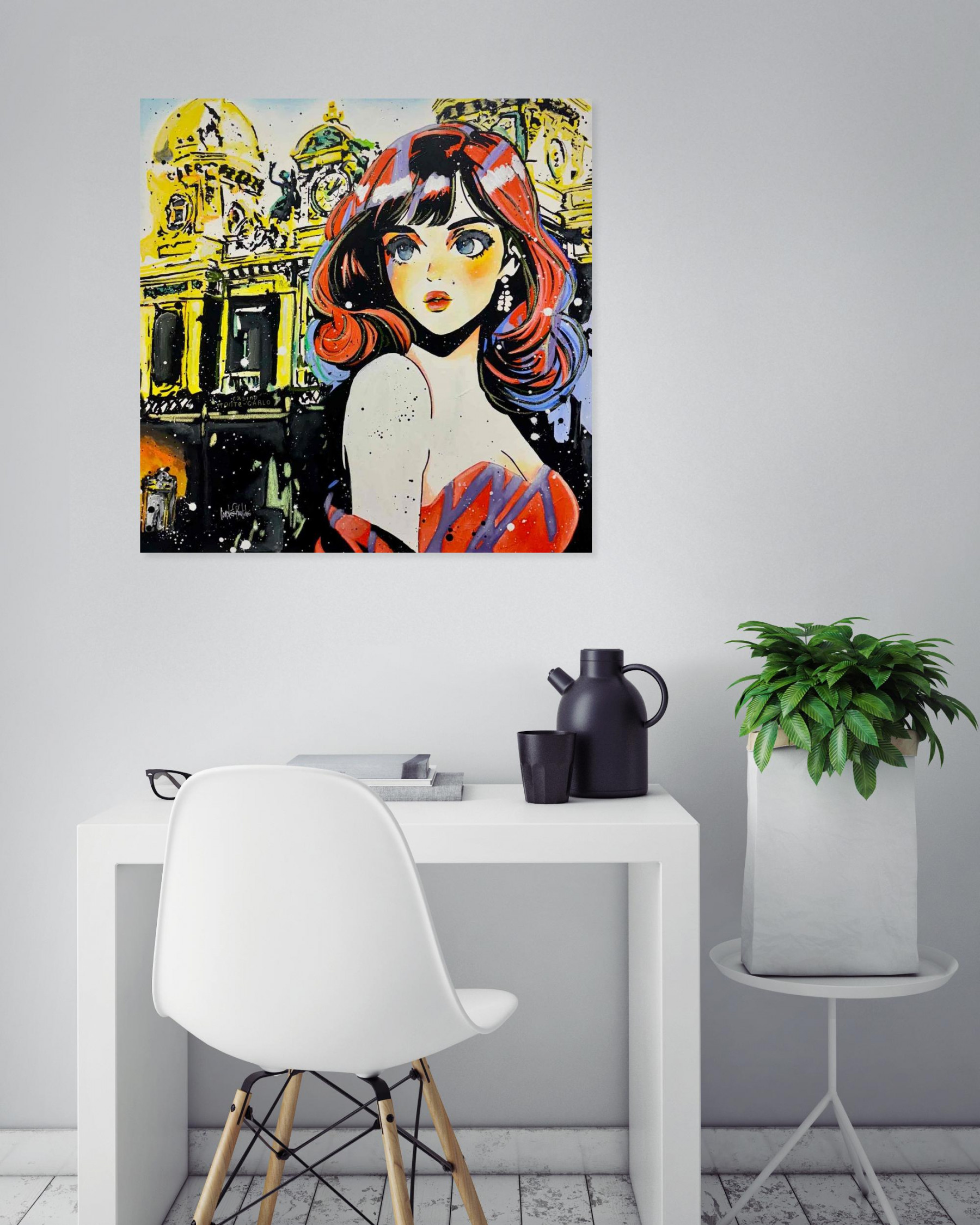 Pauline Cornée, Lady in Monaco, painting - Artalistic online contemporary art buying and selling gallery