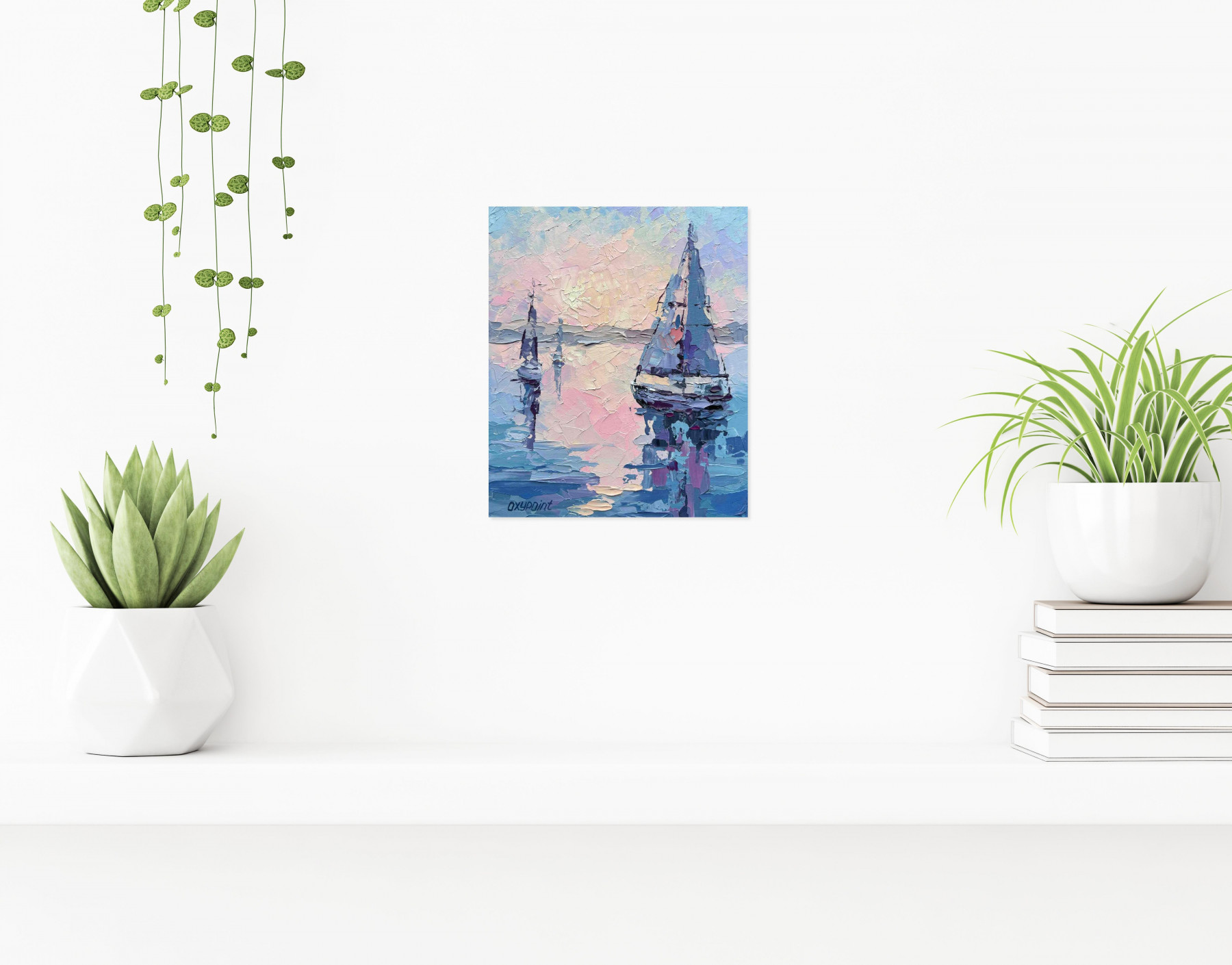 Oxypoint, Serenity at Sunset on the Sea I, painting - Artalistic online contemporary art buying and selling gallery