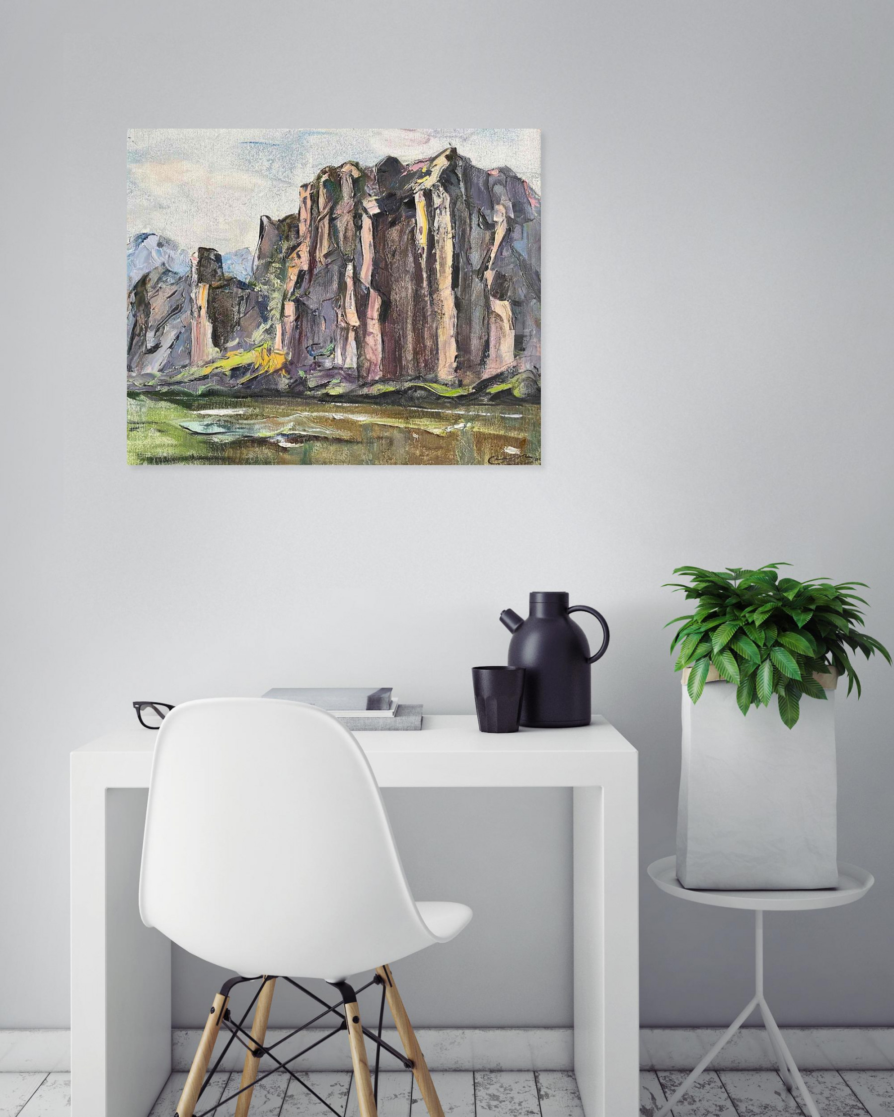 Chen Weinan, Pu Jiang cliff, painting - Artalistic online contemporary art buying and selling gallery