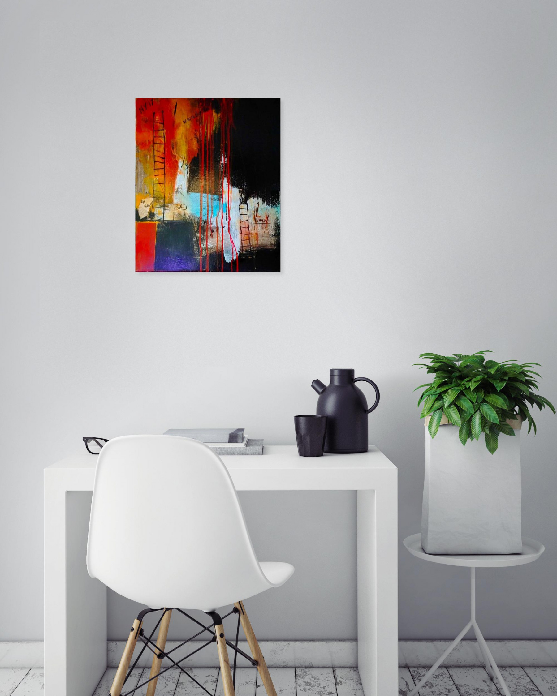 Didier Lannoy, Chantier naval, painting - Artalistic online contemporary art buying and selling gallery
