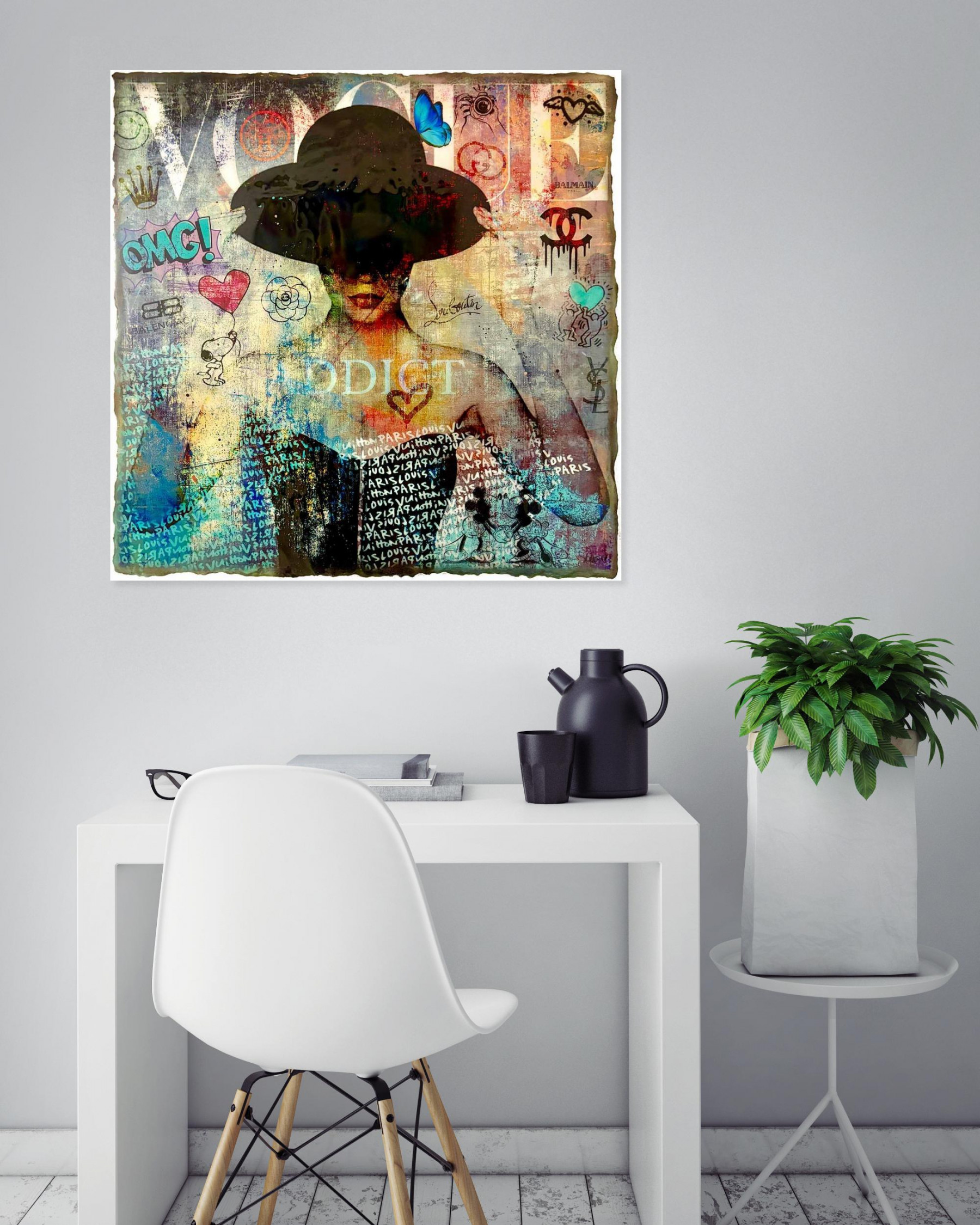 N.Nathan, #Vogue addict, painting - Artalistic online contemporary art buying and selling gallery