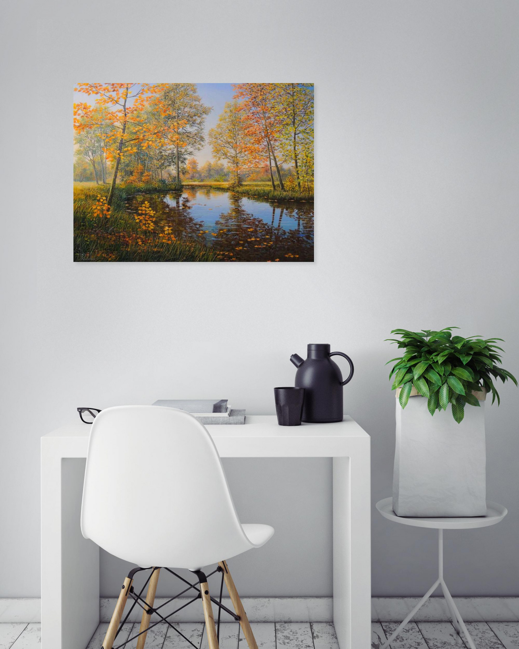Oleg Riabchuk, Season of falling leaves, painting - Artalistic online contemporary art buying and selling gallery