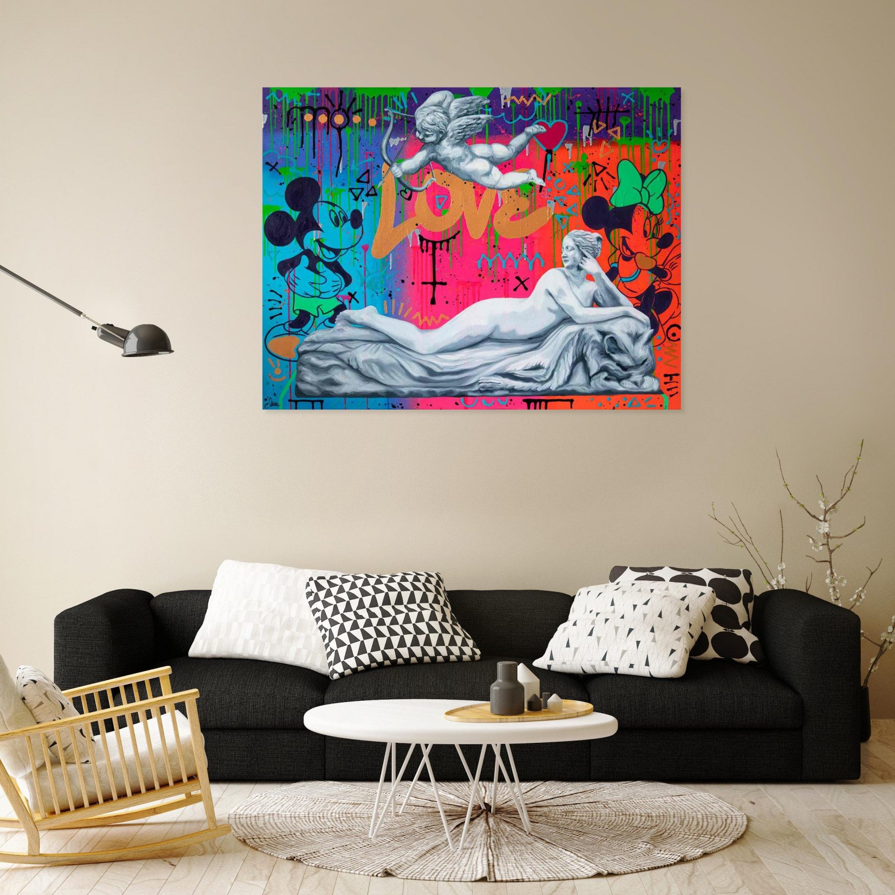 Monika Mrowiec, Serenity in the chaos of love, painting - Artalistic online contemporary art buying and selling gallery