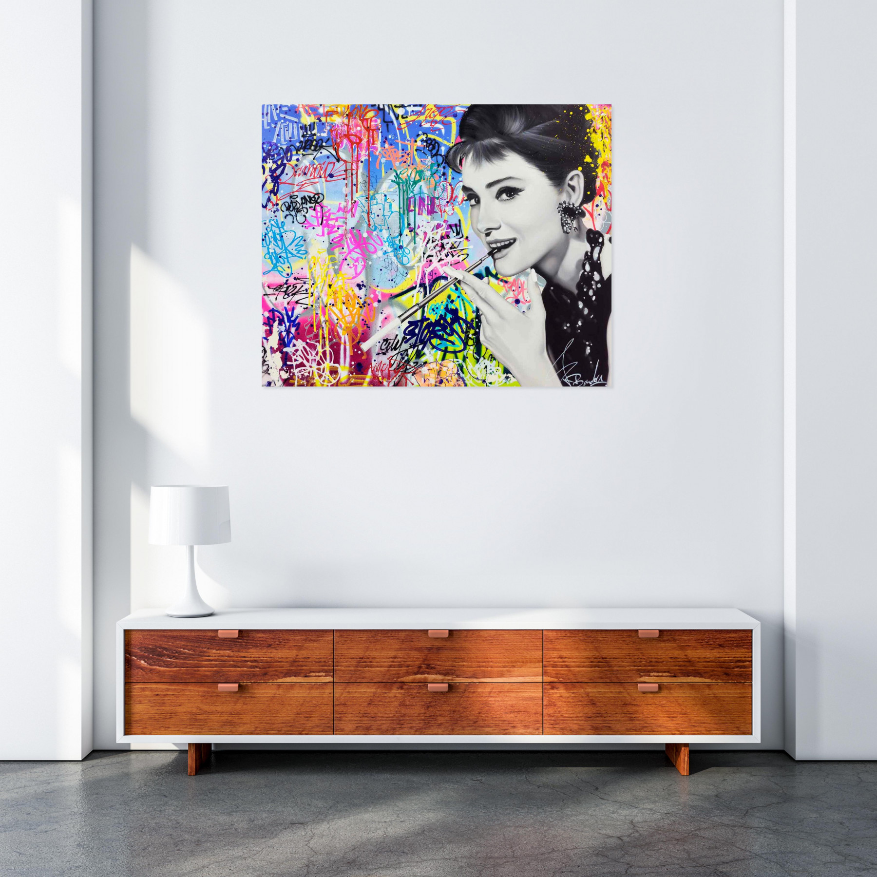 Vincent Bardou, Audrey Hepburn, painting - Artalistic online contemporary art buying and selling gallery