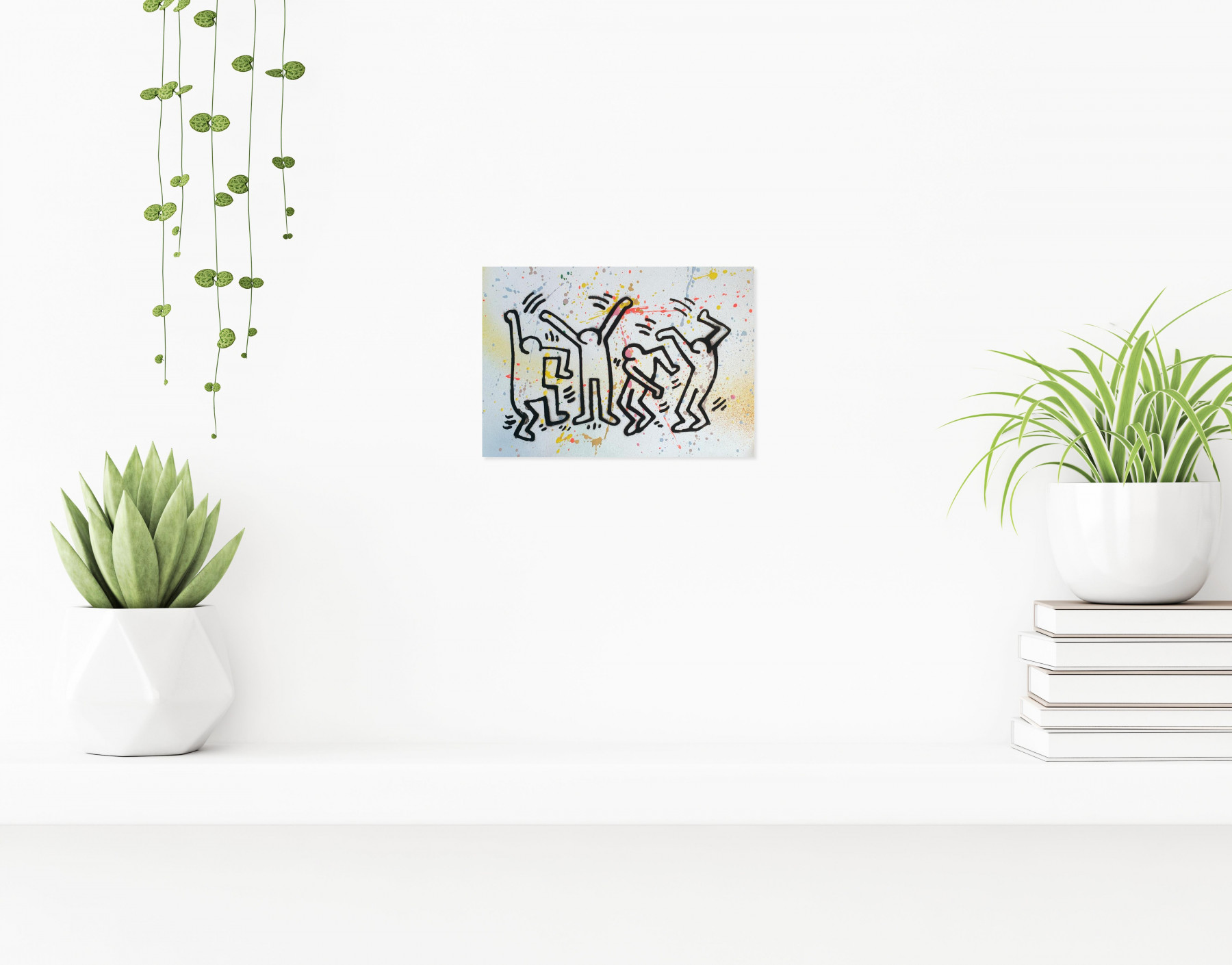 Spaco, Dance Haring pochoir, painting - Artalistic online contemporary art buying and selling gallery