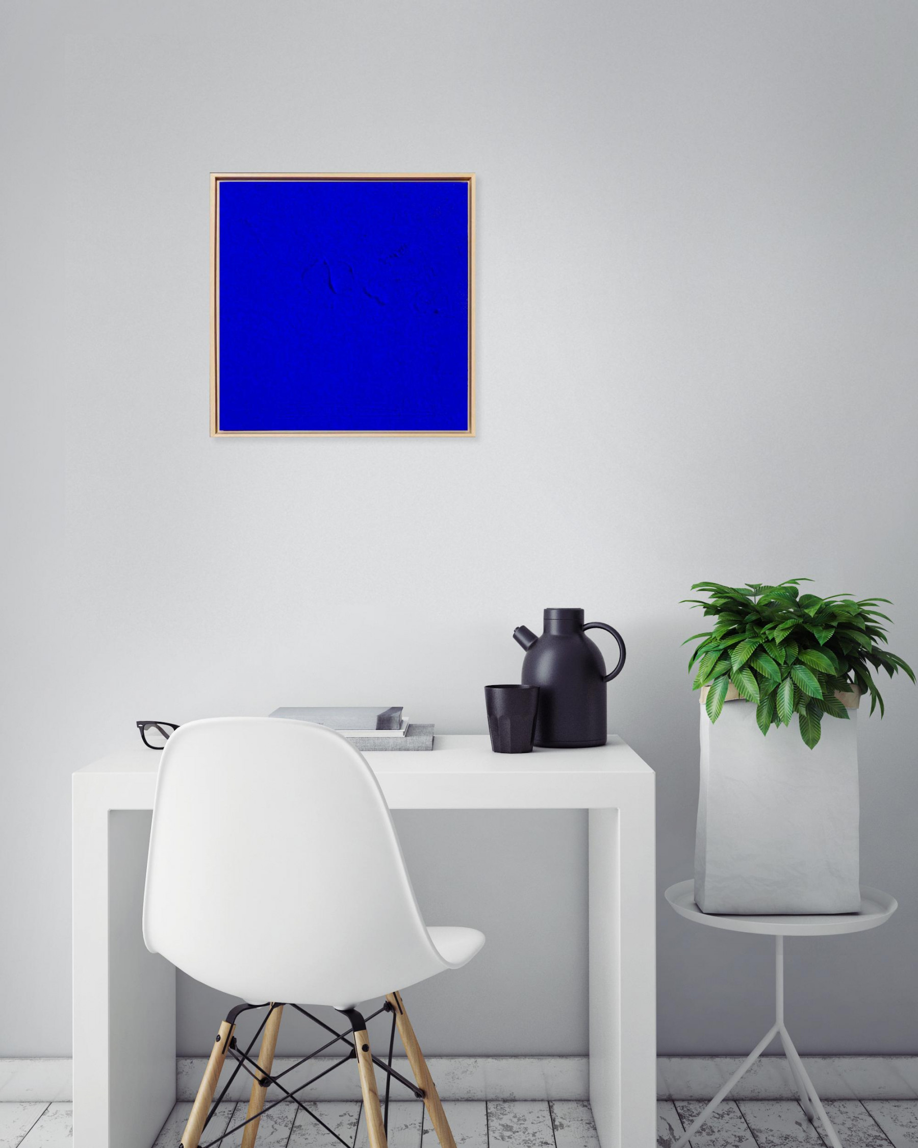 Sandrine Hartmann, Monochrome bleu électrique, painting - Artalistic online contemporary art buying and selling gallery