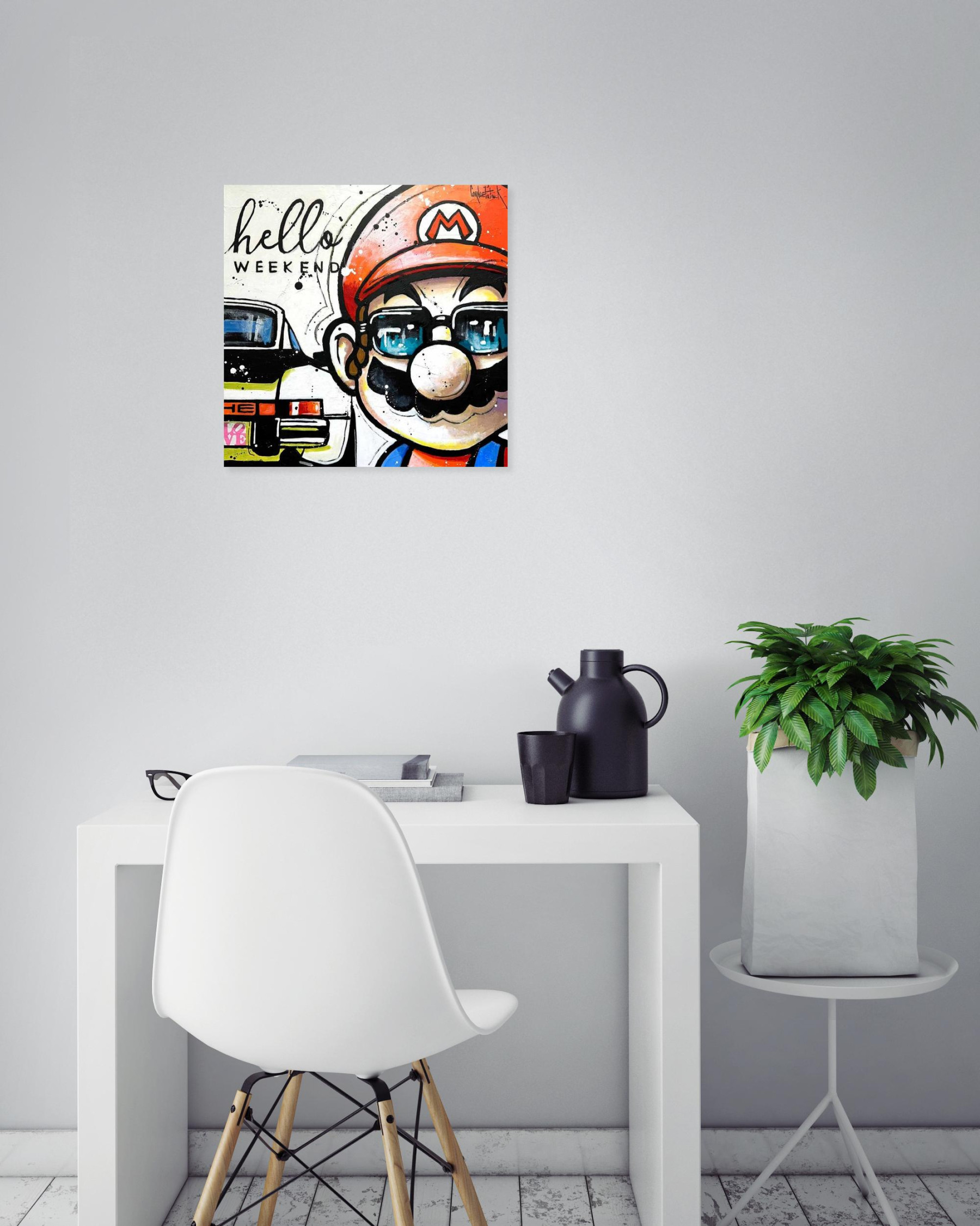 Patrick Cornée, Weekend de super Mario, painting - Artalistic online contemporary art buying and selling gallery