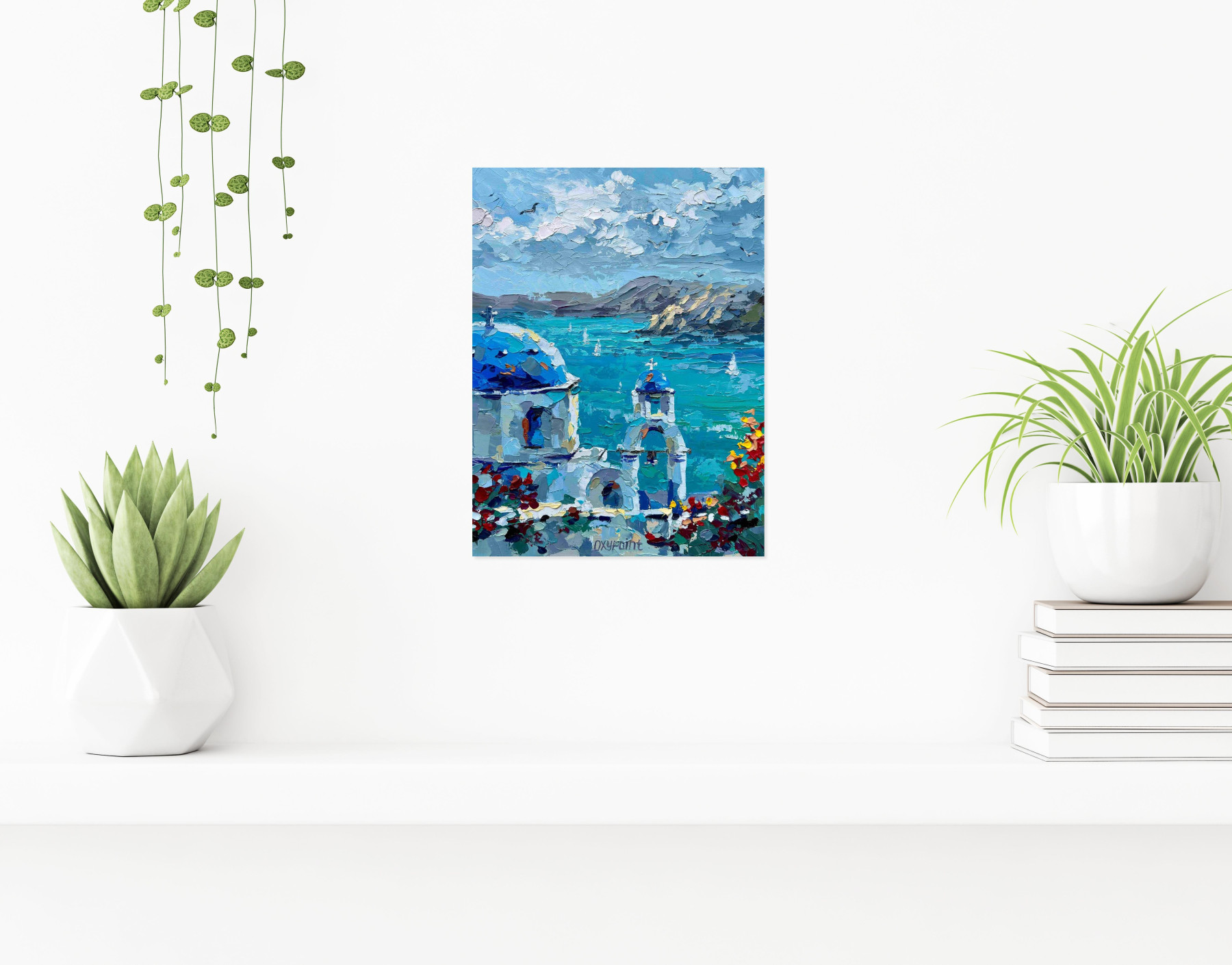Oxypoint, Santorini, painting - Artalistic online contemporary art buying and selling gallery