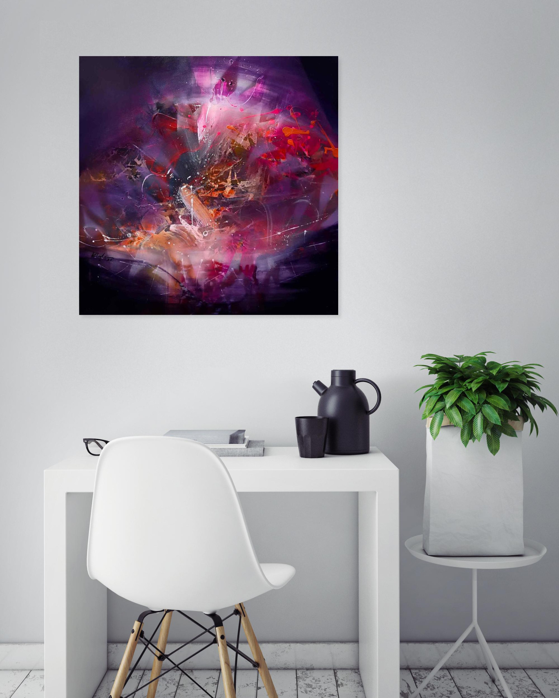 Ovidiu Kloska, The blooming of light from the depths of darkness, painting - Galerie de vente et d’achat d’art contemporain en ligne Artalistic