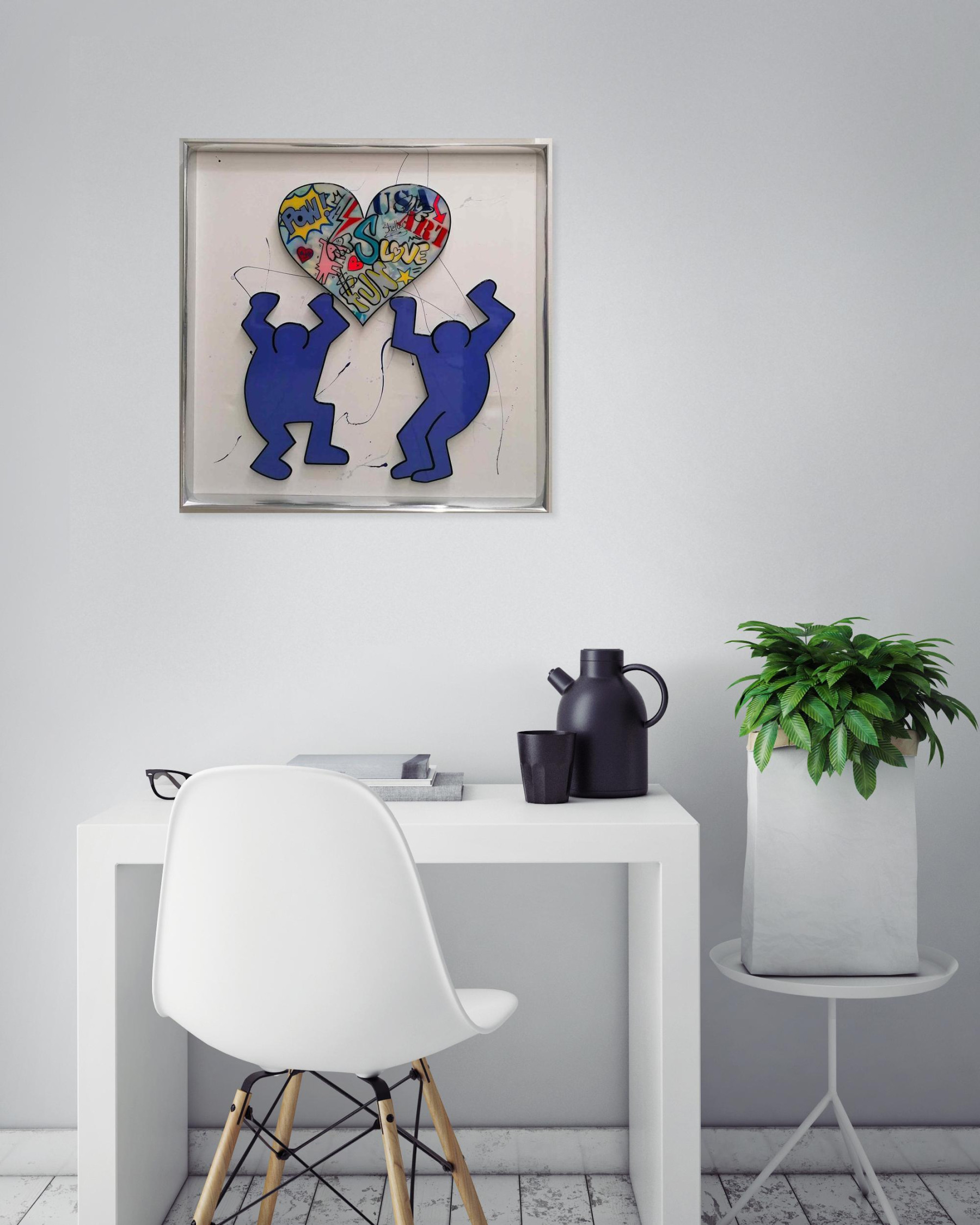 Shelby, Tribute to Keith Haring, painting - Artalistic online contemporary art buying and selling gallery