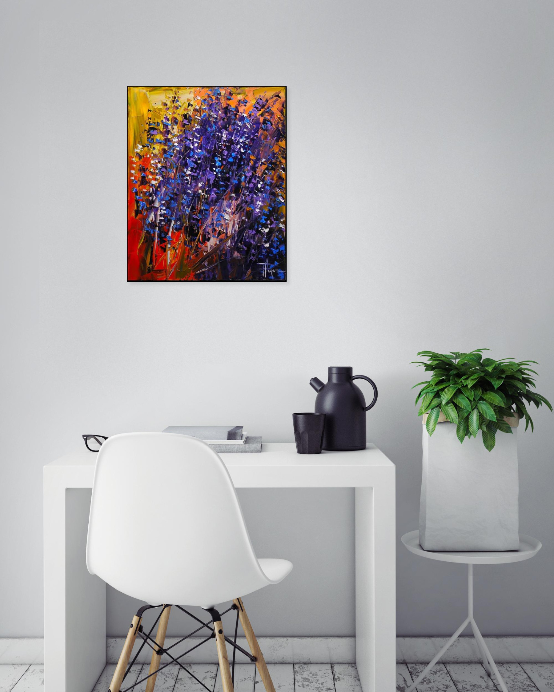 Olivier Pfleger, lavandes sauvages, painting - Artalistic online contemporary art buying and selling gallery