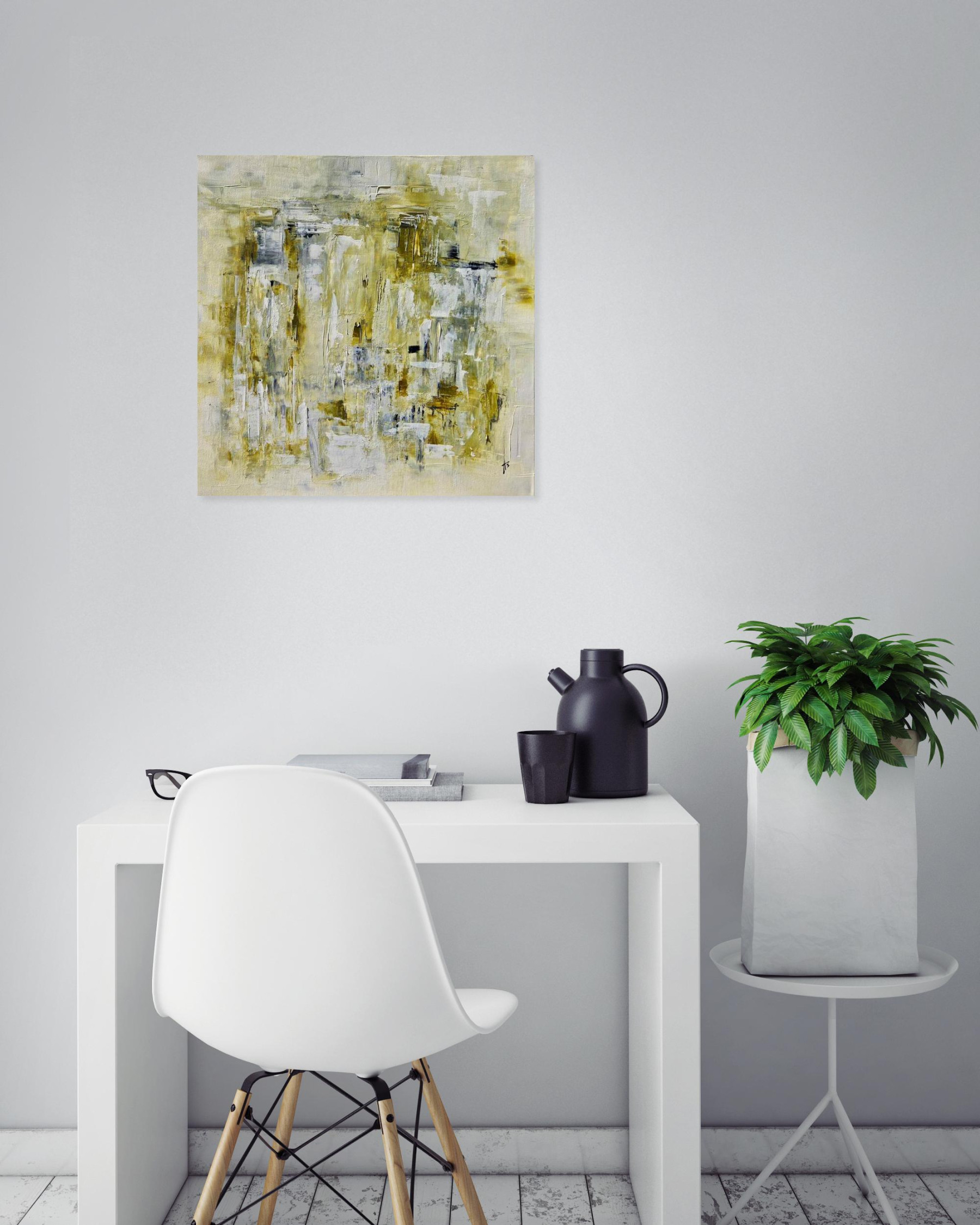 Sandrine Hartmann, Billet vert, painting - Artalistic online contemporary art buying and selling gallery
