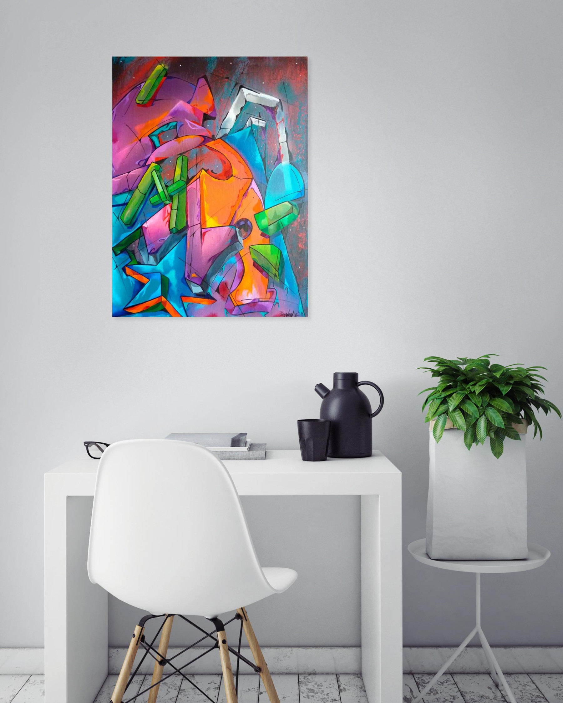 Saname, Trace n°2505, painting - Artalistic online contemporary art buying and selling gallery