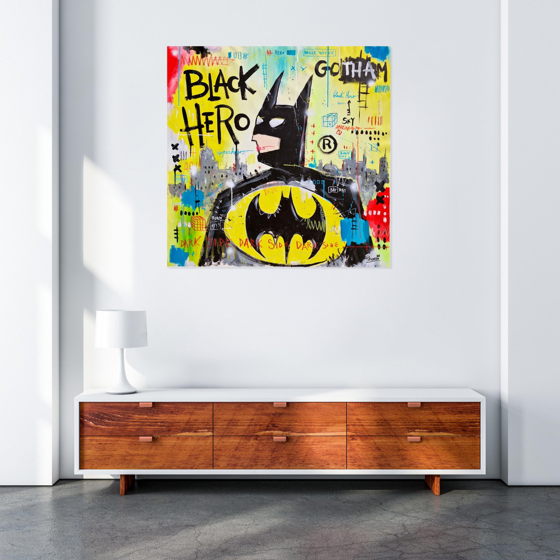 Piriongo, Black hero, painting - Artalistic online contemporary art buying and selling gallery