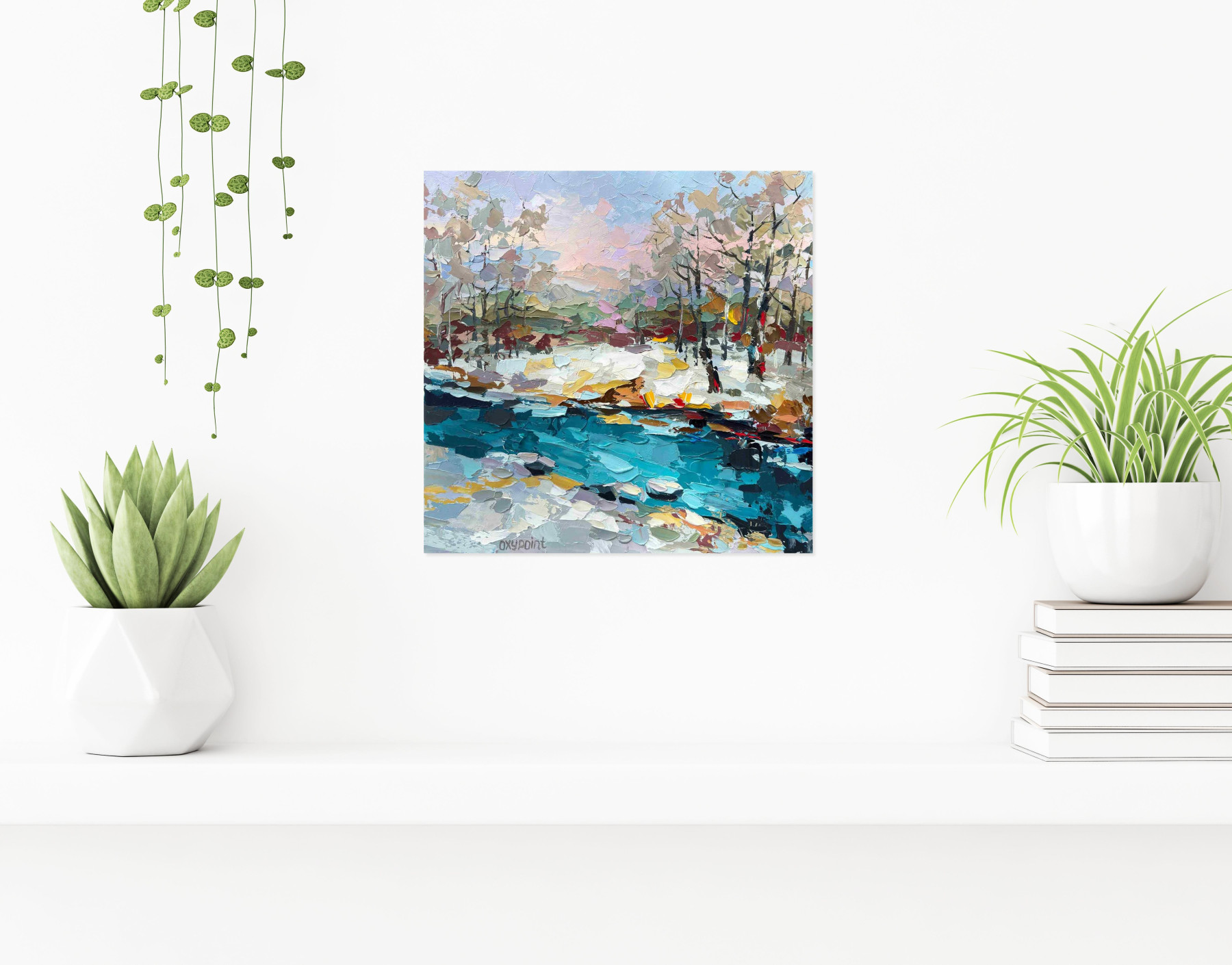 Oxypoint, Turquoise flow, painting - Artalistic online contemporary art buying and selling gallery
