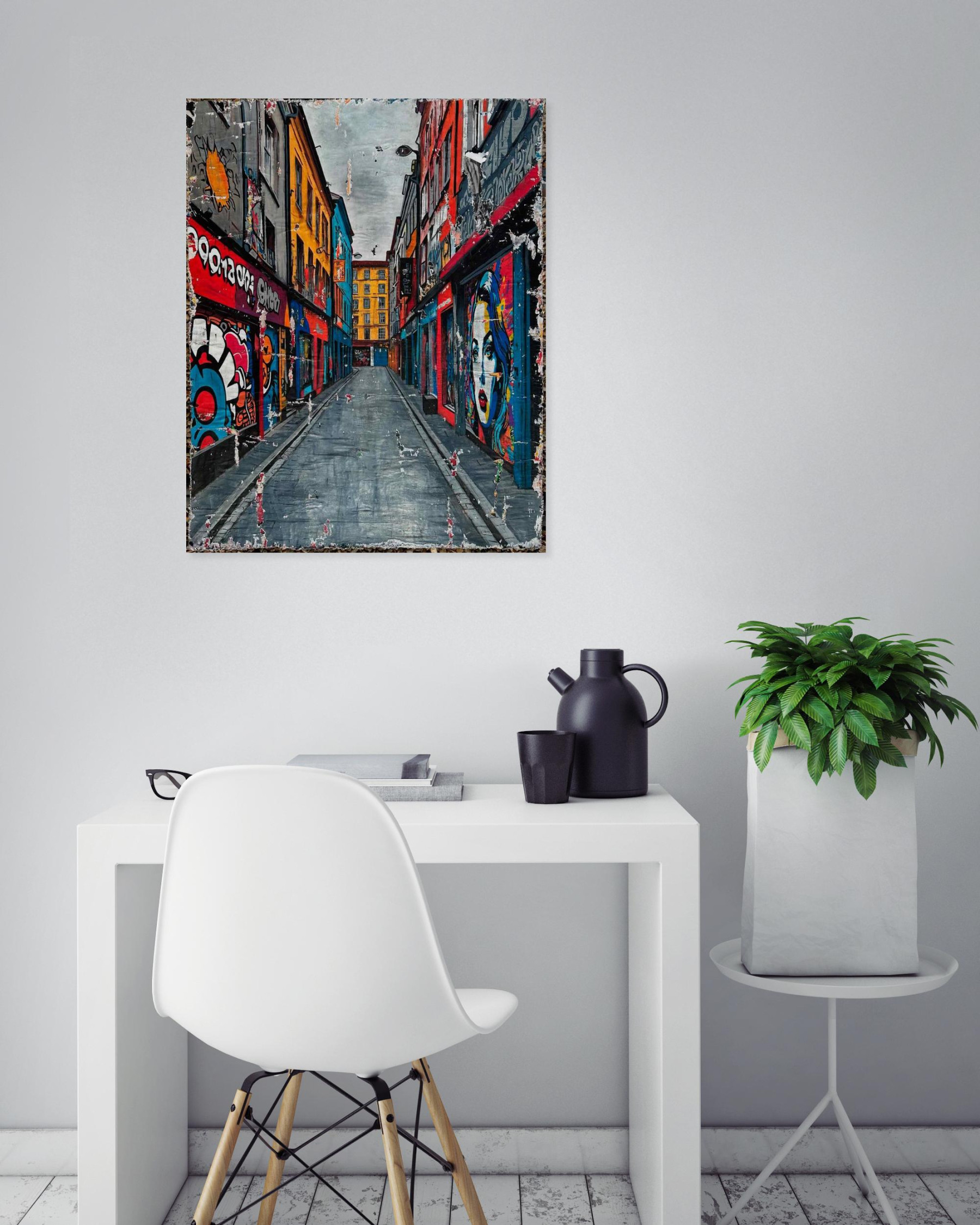Fa2b, Tags in the street, painting - Artalistic online contemporary art buying and selling gallery