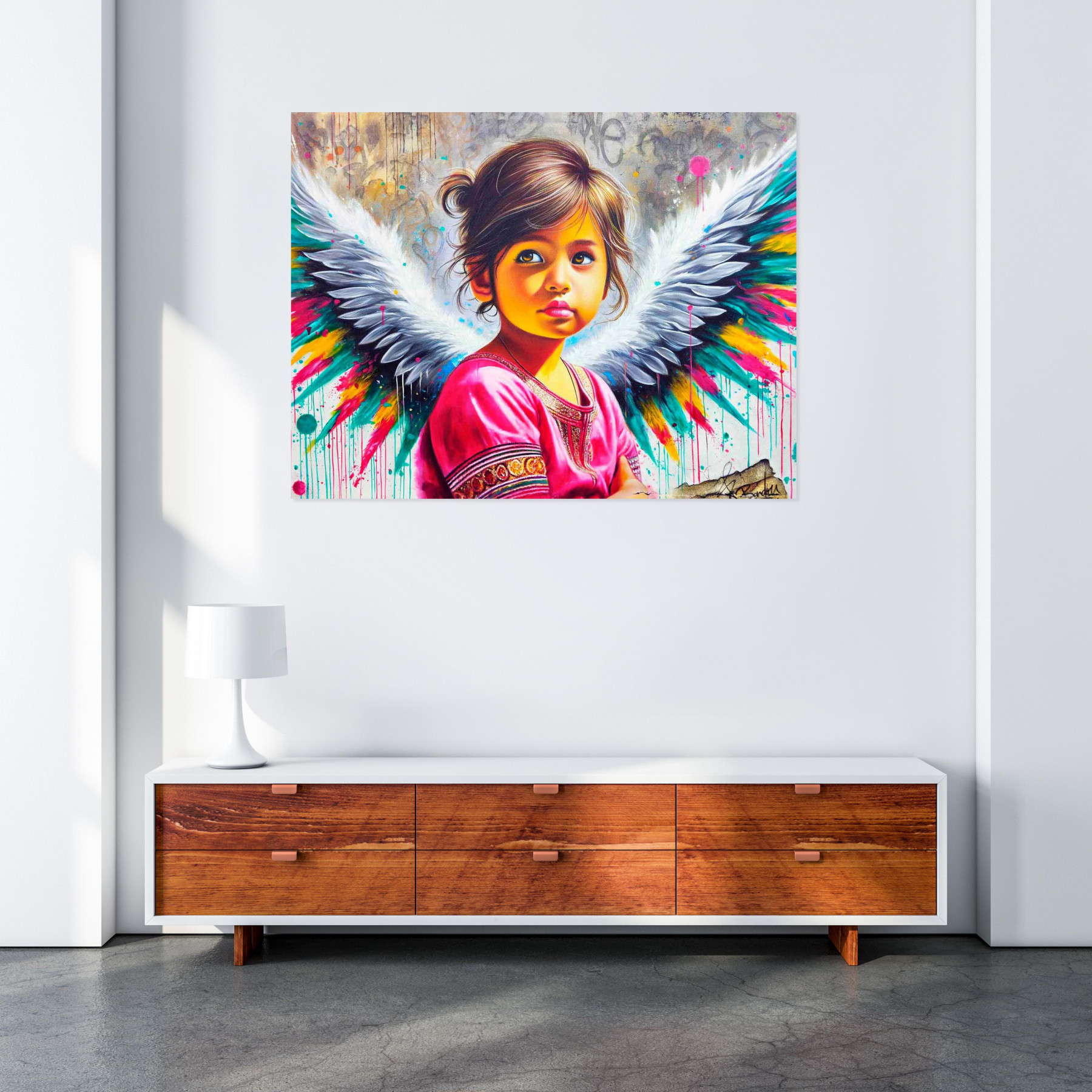 Vincent Bardou, L'ange de l'innocence, painting - Artalistic online contemporary art buying and selling gallery