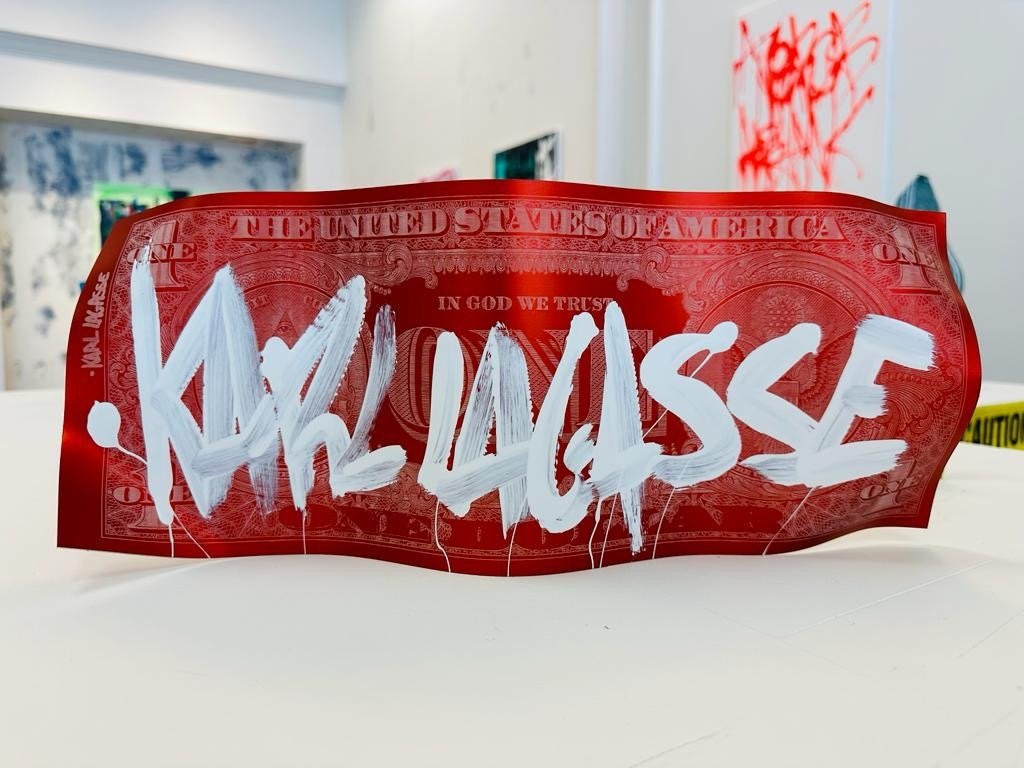 Karl Lagasse, One dollar red mat, sculpture - Artalistic online contemporary art buying and selling gallery