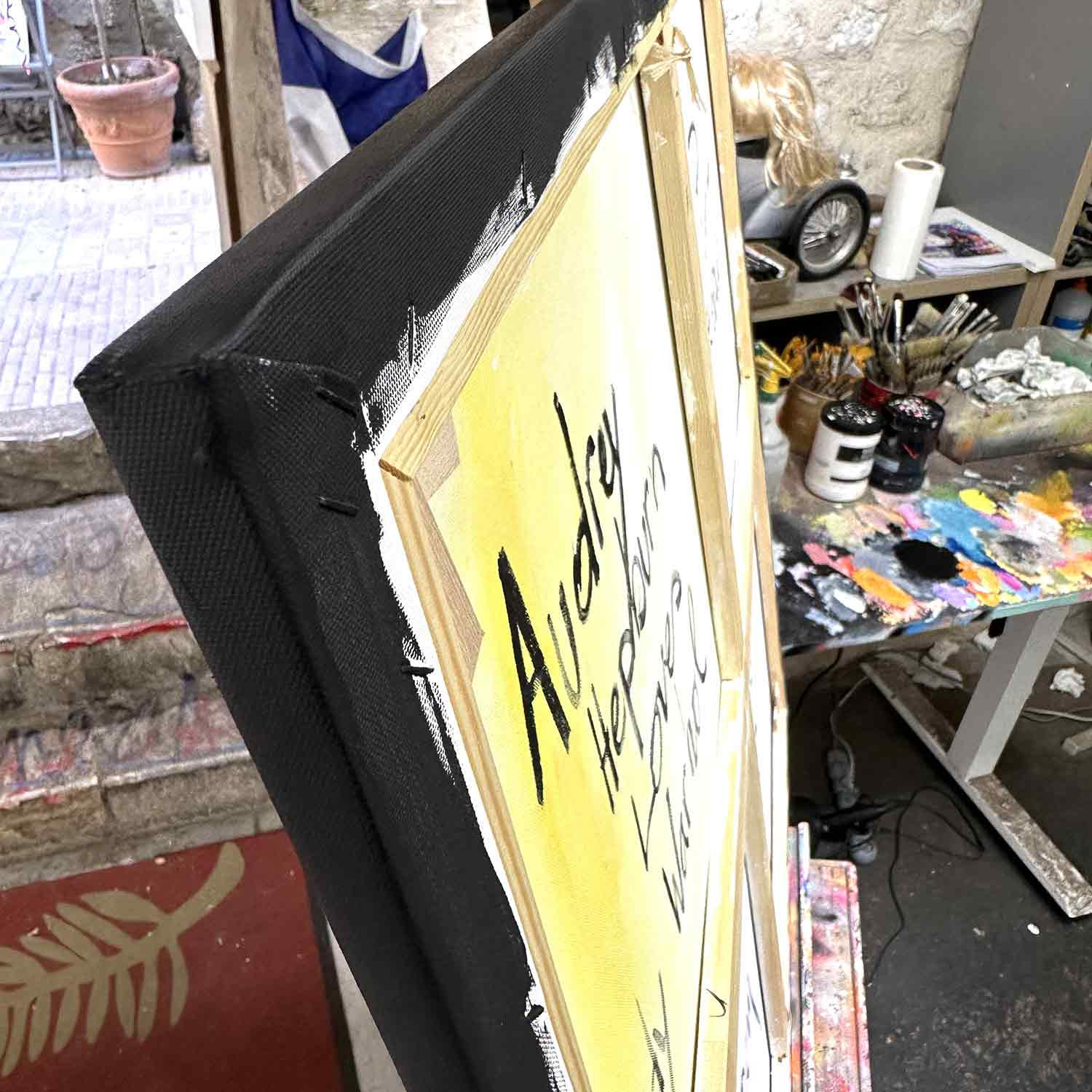 Patrick Cornee, Audrey Hepburn loves Andy Warhol, Painting - Artalistic online contemporary art buying and selling gallery