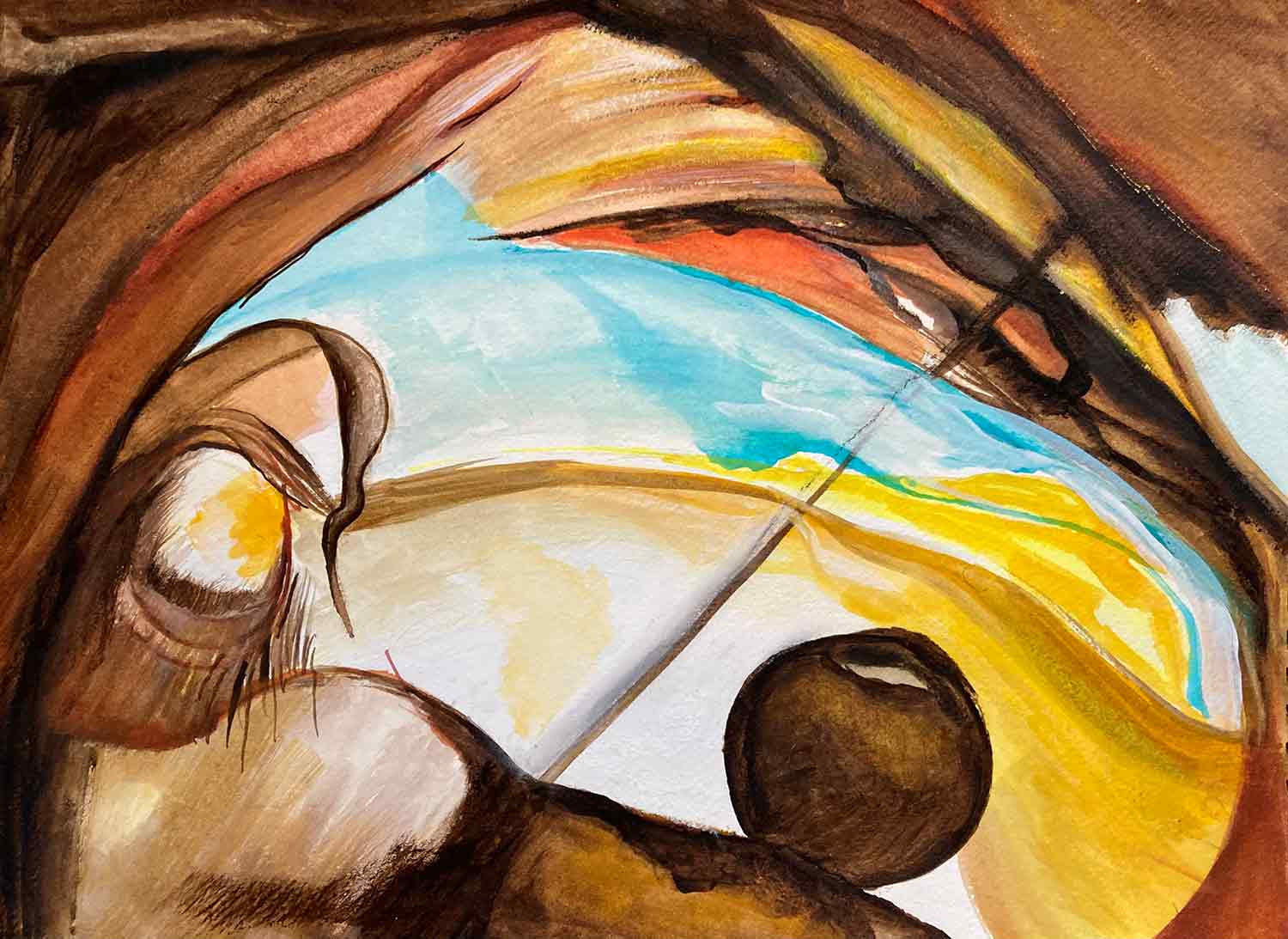 Sela, Inside down, Painting - Artalistic online contemporary art buying and selling gallery