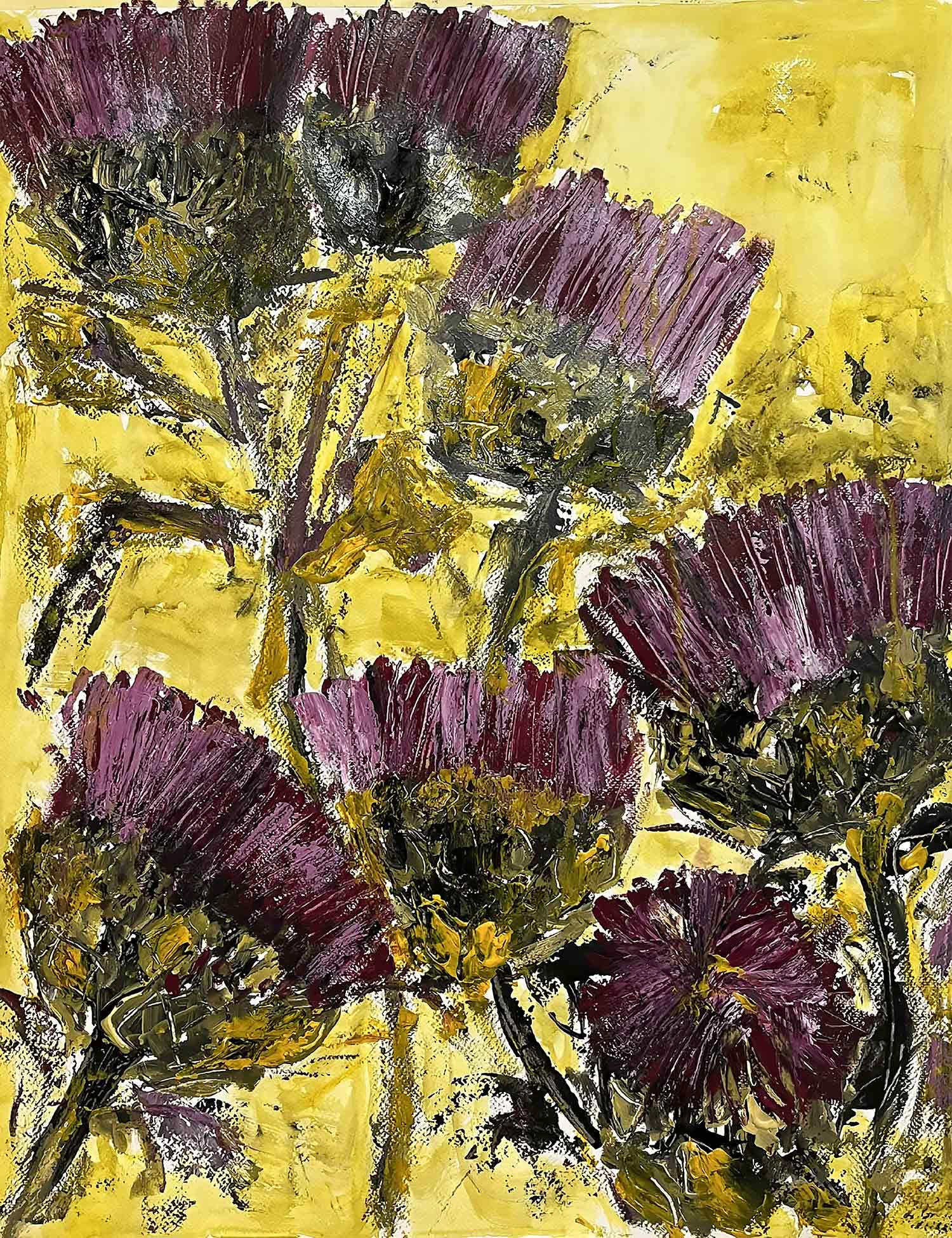 Yvin, Concerto d'artichauts, Paint - Artalistic online contemporary art buying and selling gallery
