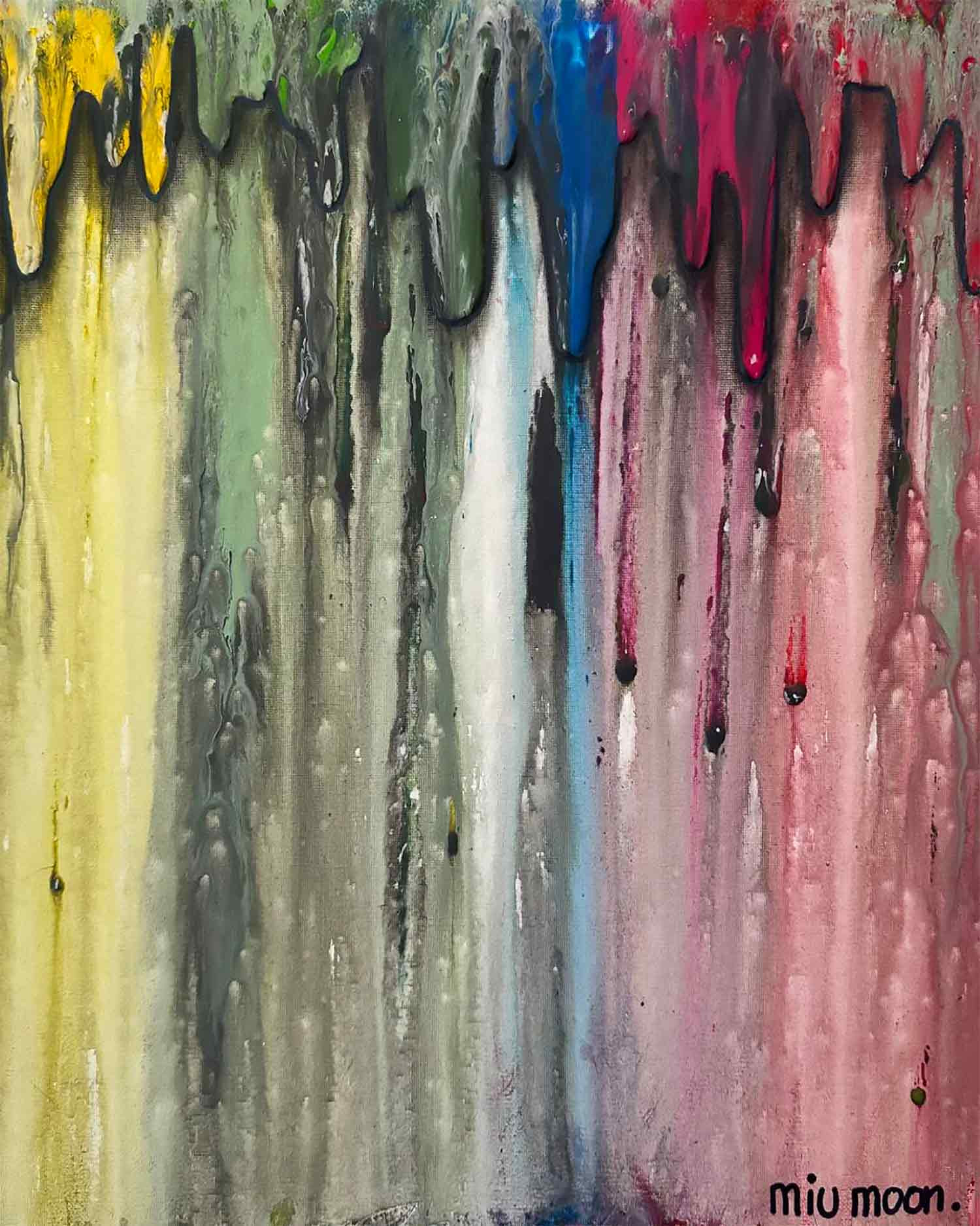 Miu Moon, Coulure, Painting - Artalistic online contemporary art buying and selling gallery