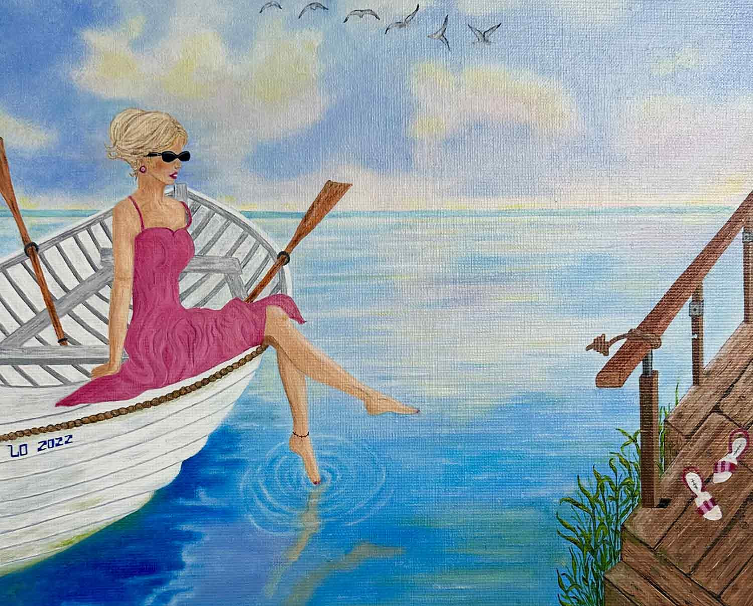 Laurence Oeillet, Au gré du vent, Painting - Artalistic online contemporary art buying and selling gallery
