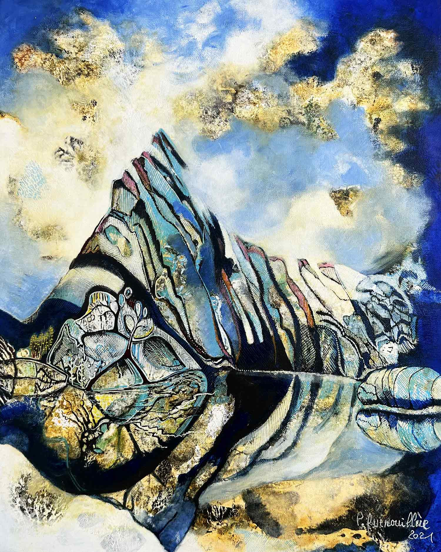 Patricia Quenouillere, La montagne et l’eau finiront par se rencontrer, Painting - Artalistic online contemporary art buying and selling gallery