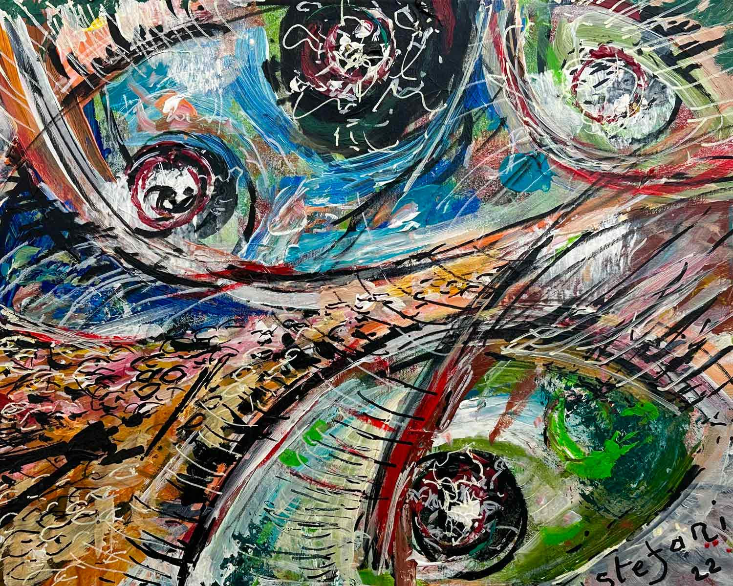 Jean-Louis Stefani, Prunelles , Painting - Artalistic online contemporary art buying and selling gallery