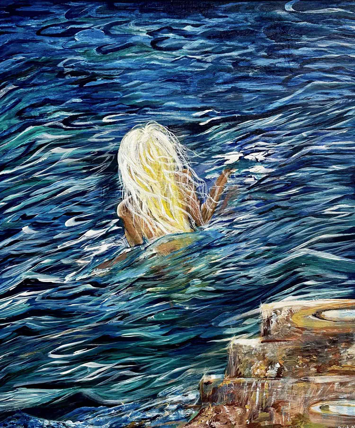 Delphine Moradi, Eaux divines, Painting - Artalistic online contemporary art buying and selling gallery