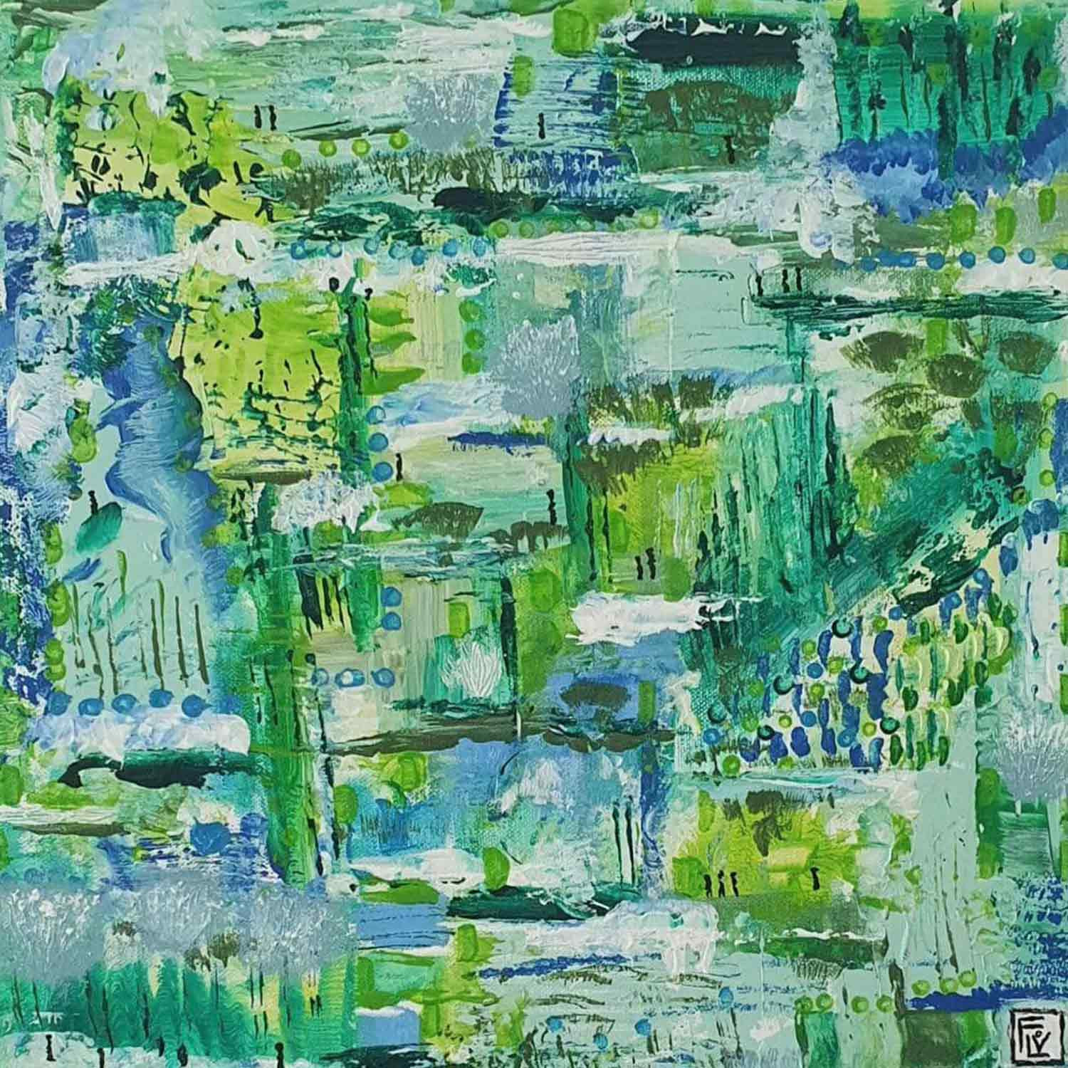 FLOV, Oasis de fraîcheur, Painting - Artalistic online contemporary art buying and selling gallery