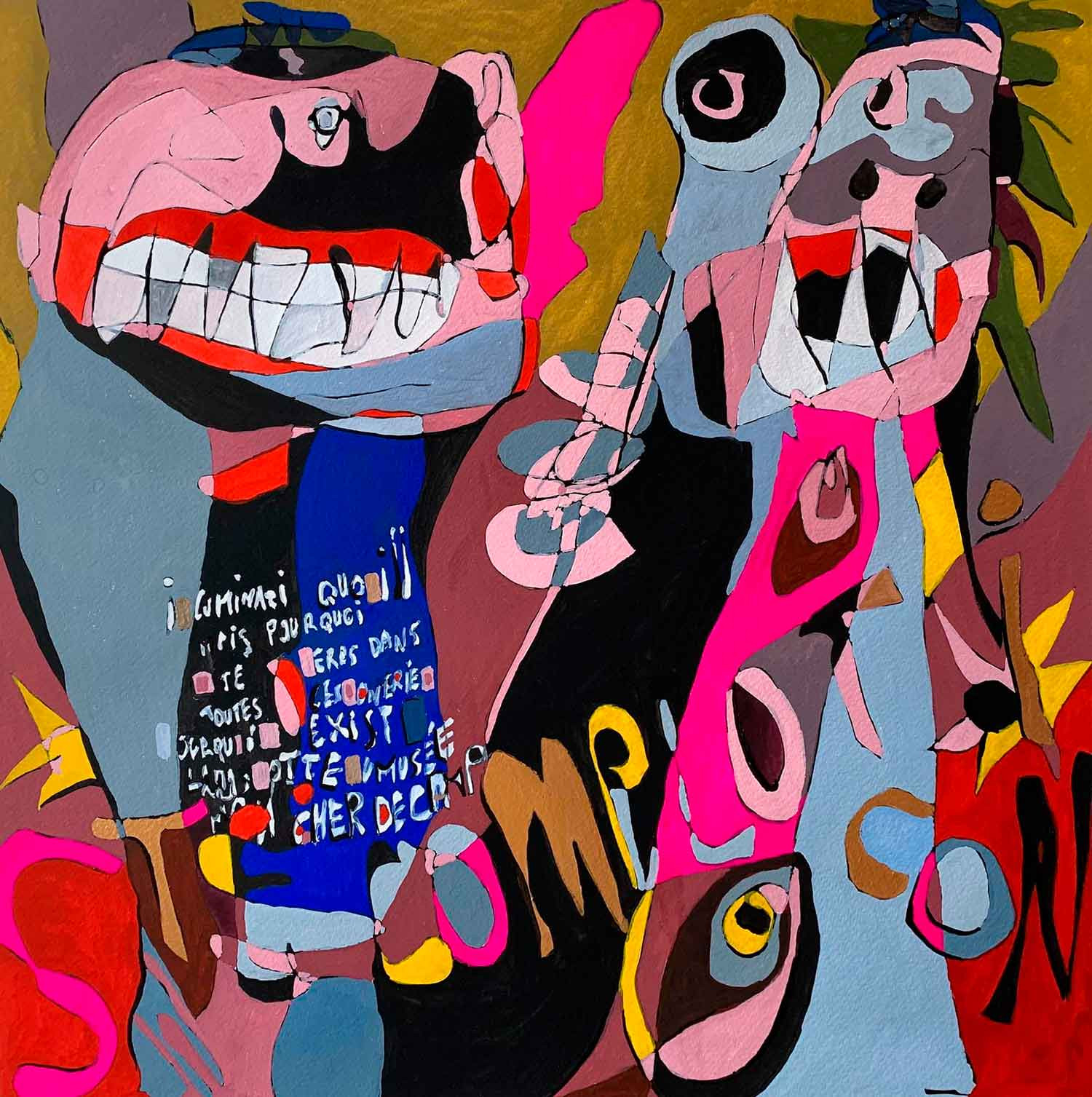 Philippe Fritsch, Les complotistes, painting - Artalistic online contemporary art buying and selling gallery