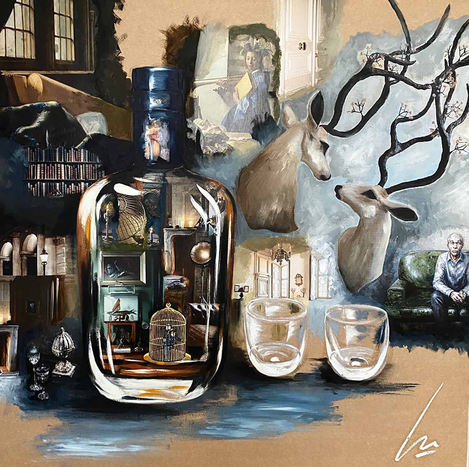 Nathalie Lemaitre, Les bois, painting - Artalistic online contemporary art buying and selling gallery