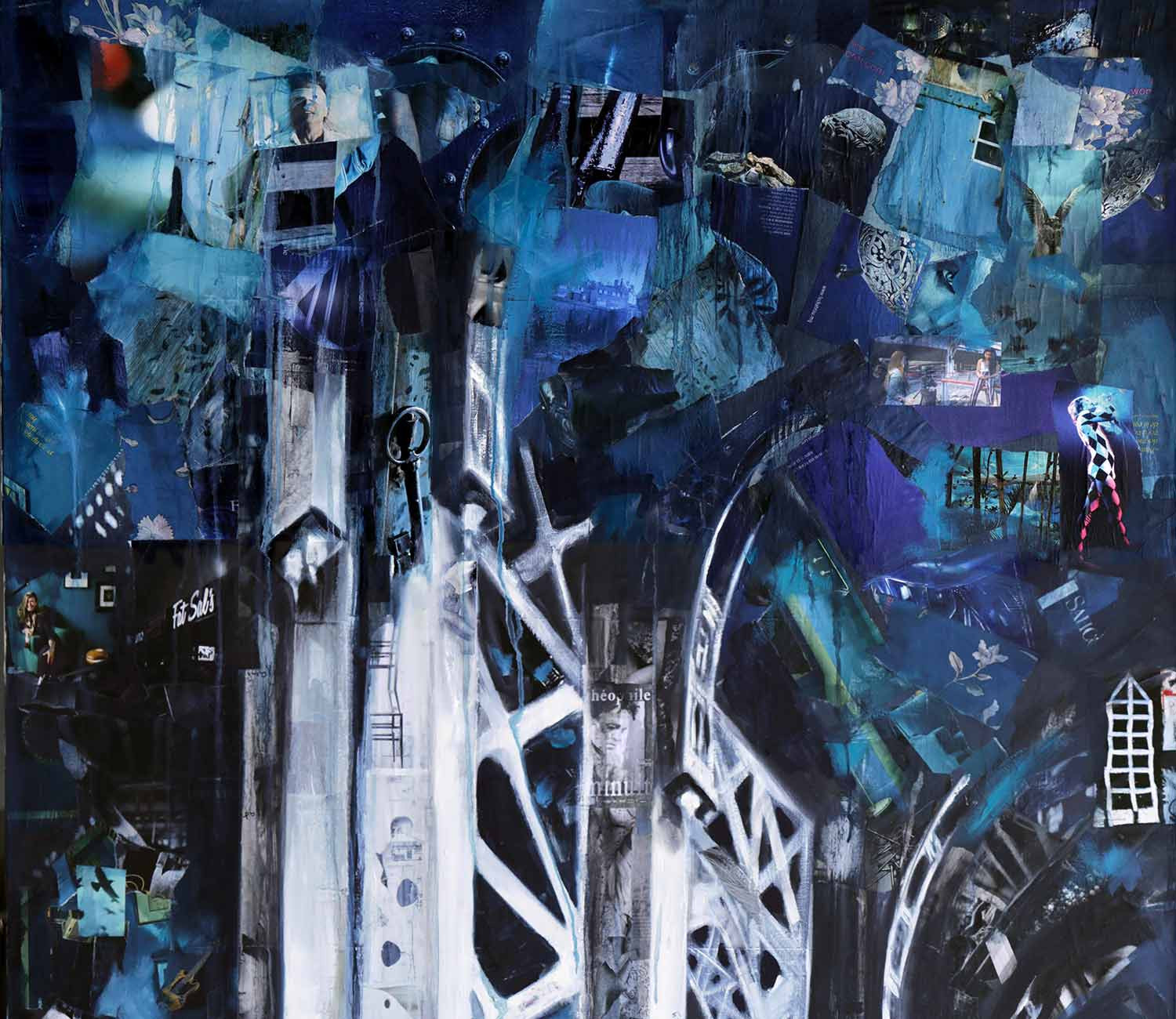Nathalie Lemaitre, Iron Bridge, painting - Artalistic online contemporary art buying and selling gallery