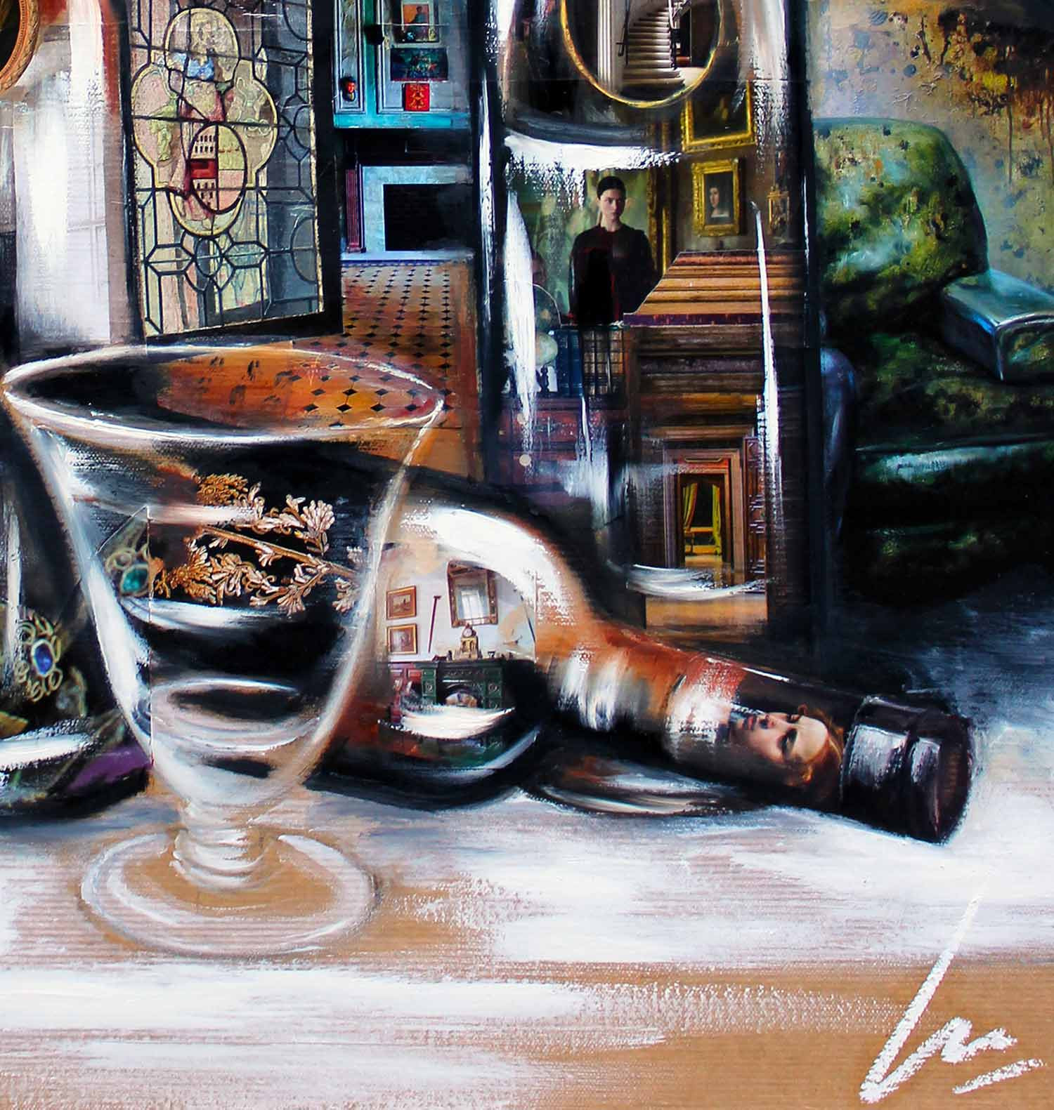 Nathalie Lemaitre, La ville suspendue, painting - Artalistic online contemporary art buying and selling gallery