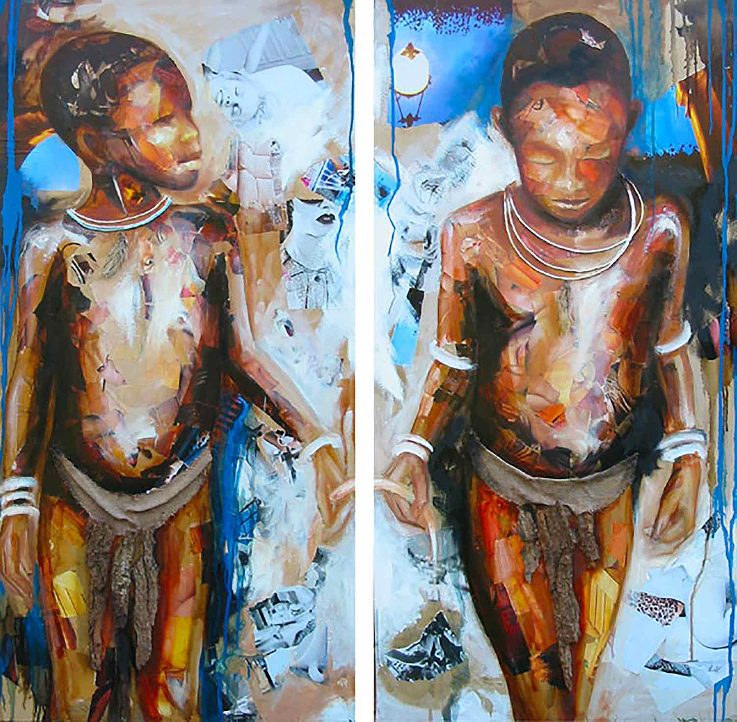 Nathalie Lemaitre, Les frères, painting - Artalistic online contemporary art buying and selling gallery