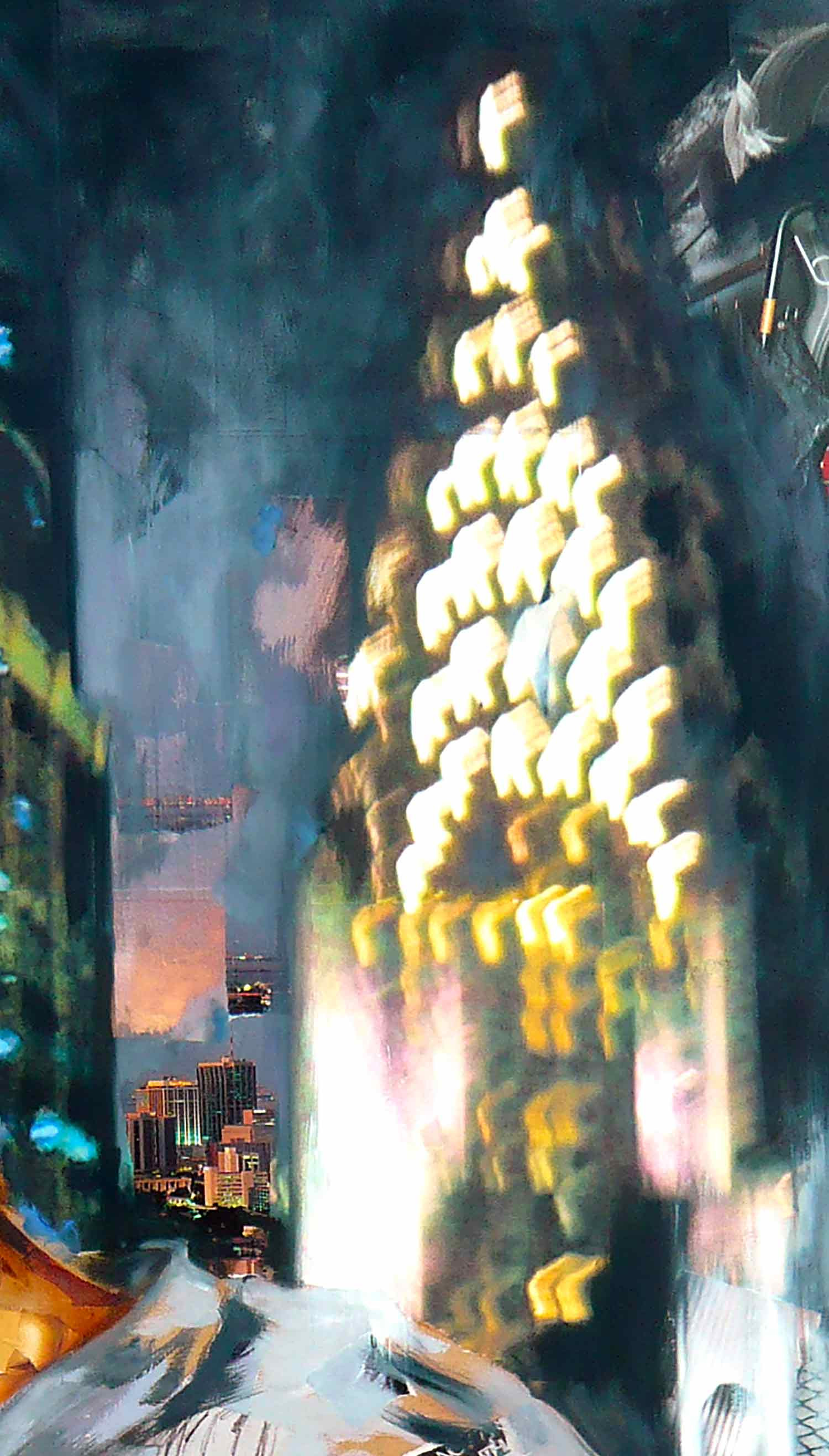 Nathalie Lemaitre, Night shout NY, painting - Artalistic online contemporary art buying and selling gallery